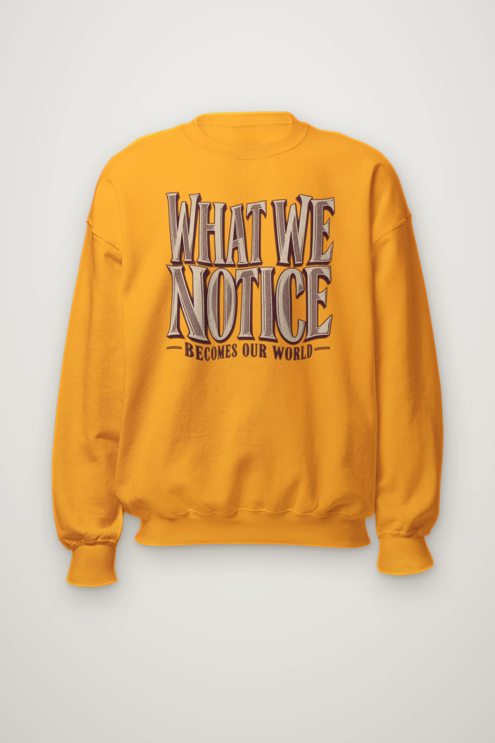 "What We Notice" Heavy Blend Unisex Crewneck Sweatshirt