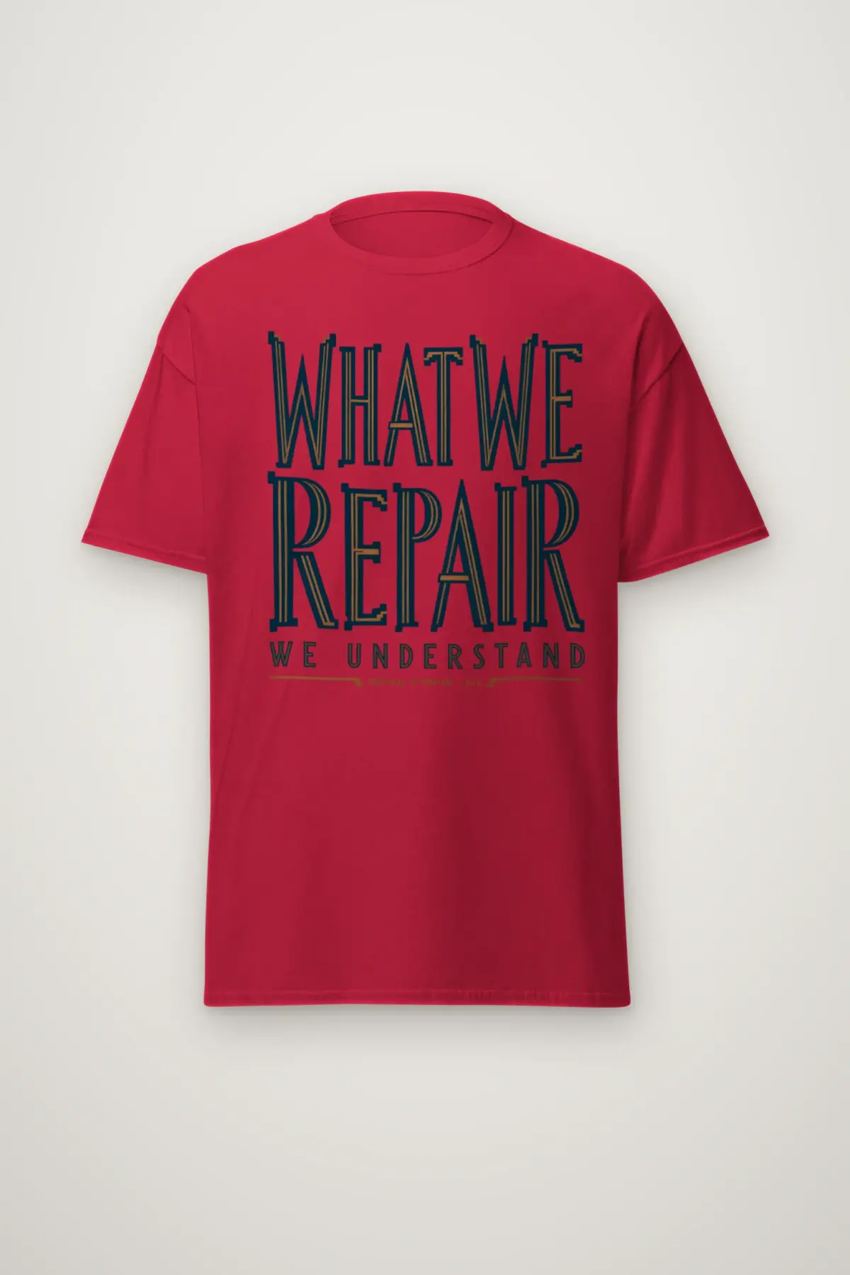"What We Repair We Understand" Heavyweight Unisex Crewneck T-shirt