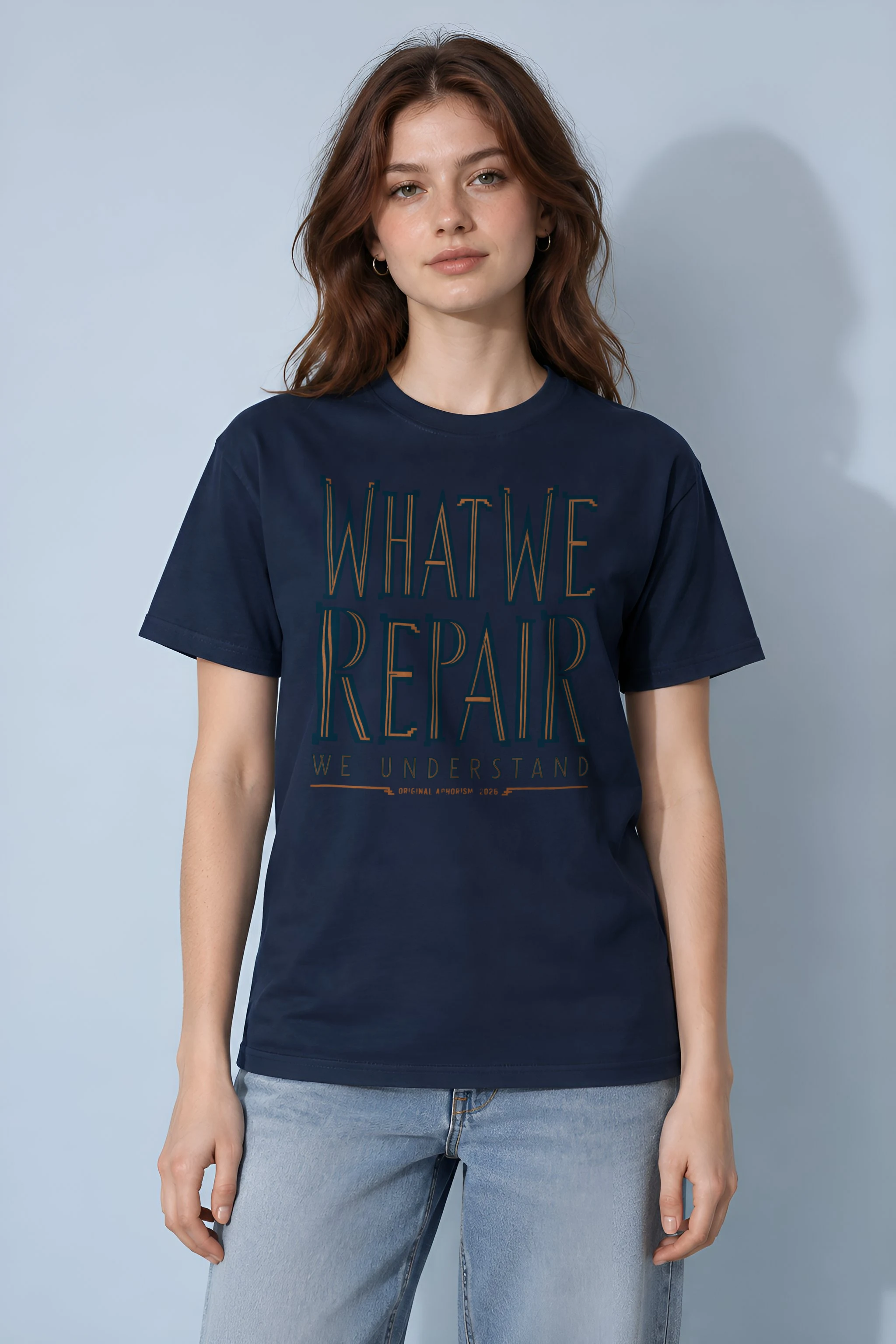 "What We Repair We Understand" Heavyweight Unisex Crewneck T-shirt