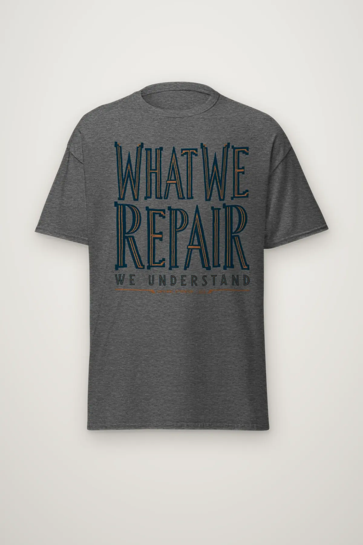 "What We Repair We Understand" Heavyweight Unisex Crewneck T-shirt