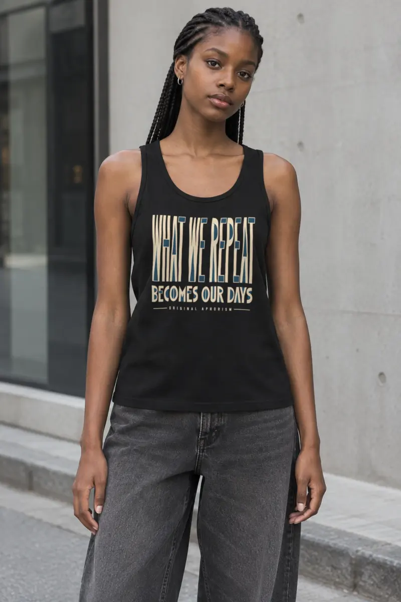 "What We Repeat Becomes Our Days" Unisex Jersey Tank