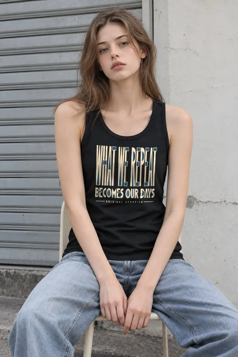 "What We Repeat Becomes Our Days" Unisex Jersey Tank