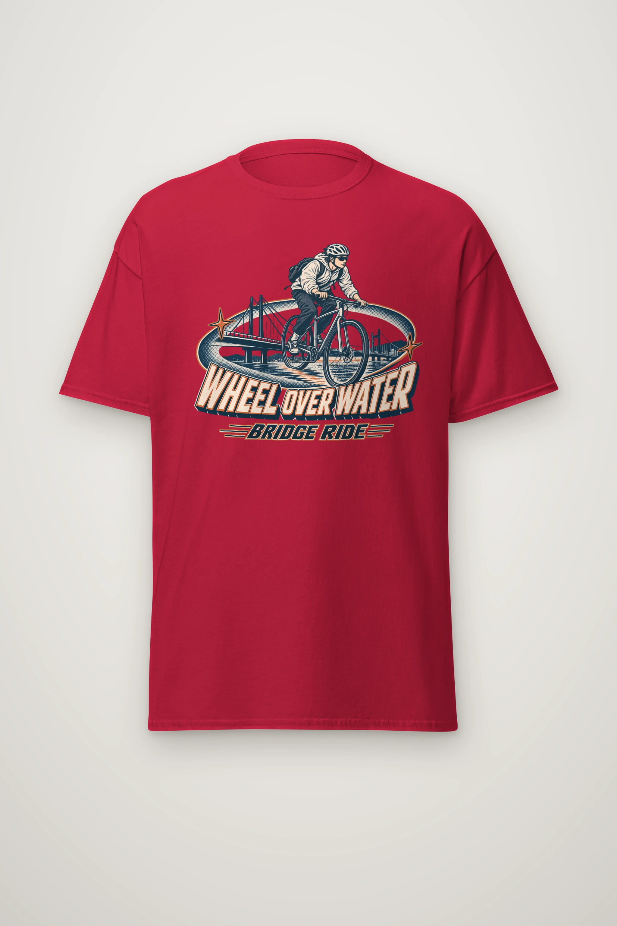 "Wheel Over Water" Heavyweight Unisex Crewneck T-shirt