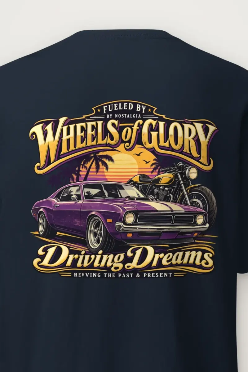 "Wheels Of Glory" Heavyweight Unisex Crewneck T-shirt