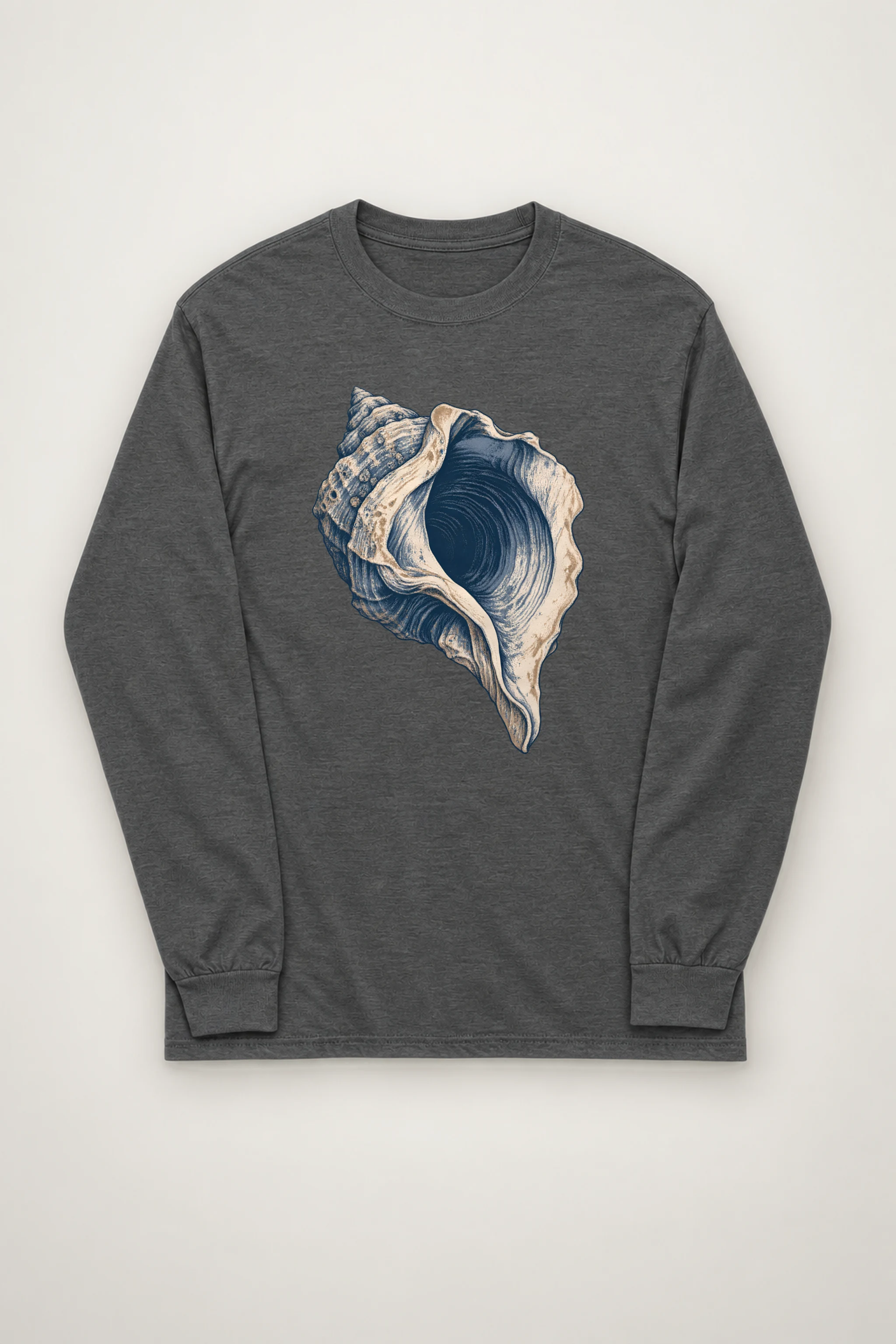 "Whelk Shell Engraving" Unisex Longsleeve T-shirt