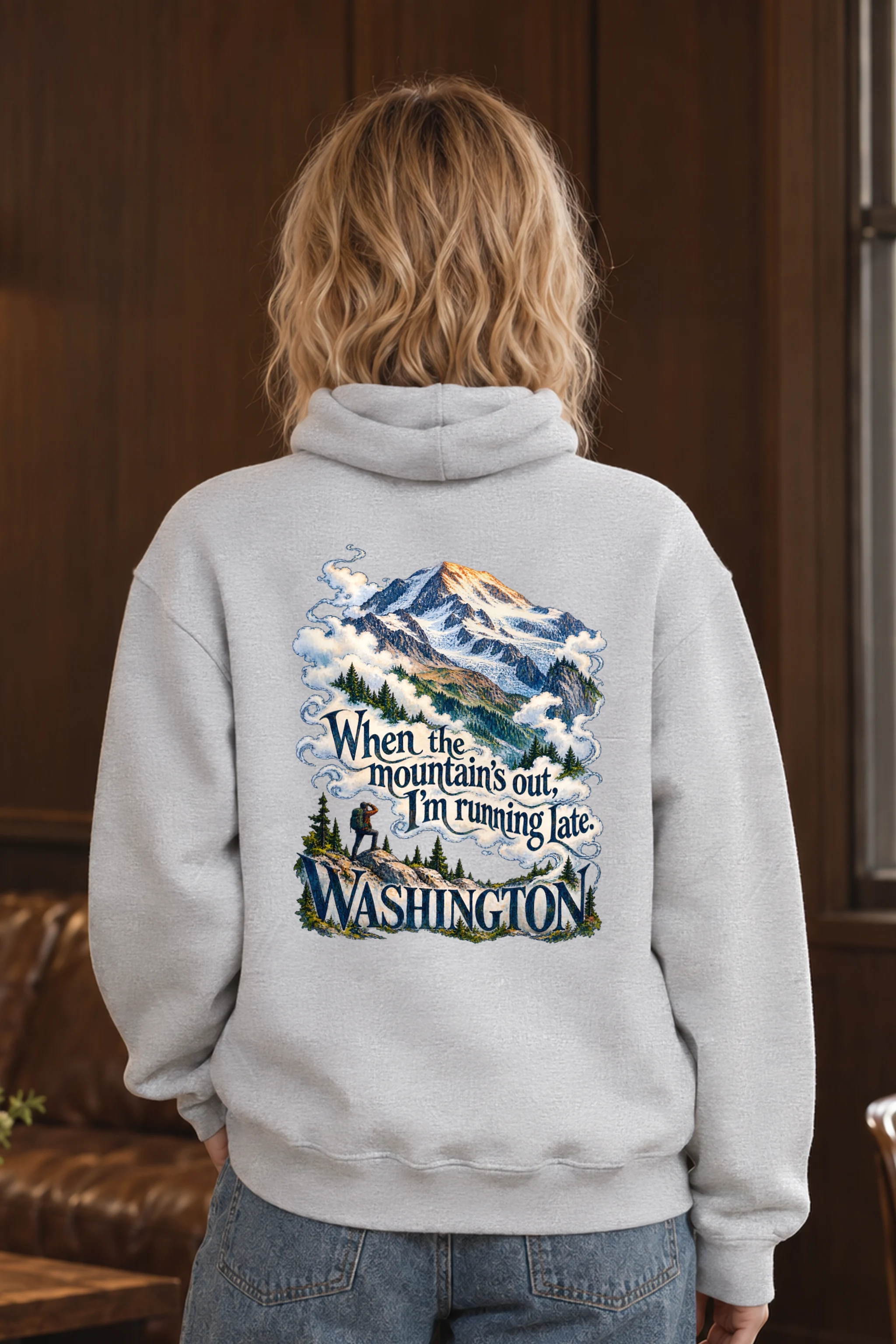 "When the Mountain's Out" Unisex Pullover Hoodie
