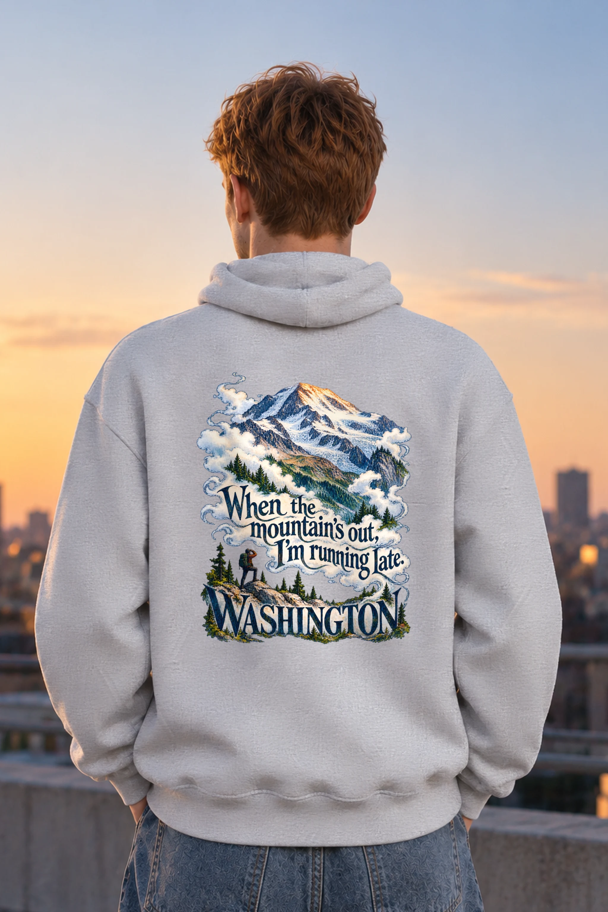 "When the Mountain's Out" Unisex Pullover Hoodie