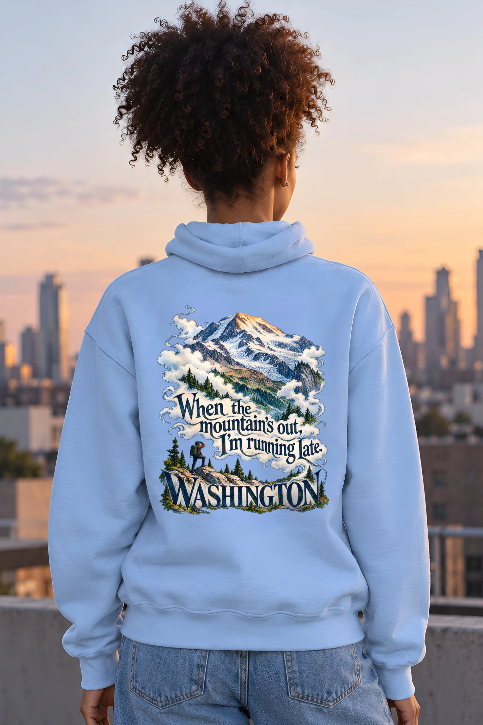 "When the Mountain's Out" Unisex Pullover Hoodie