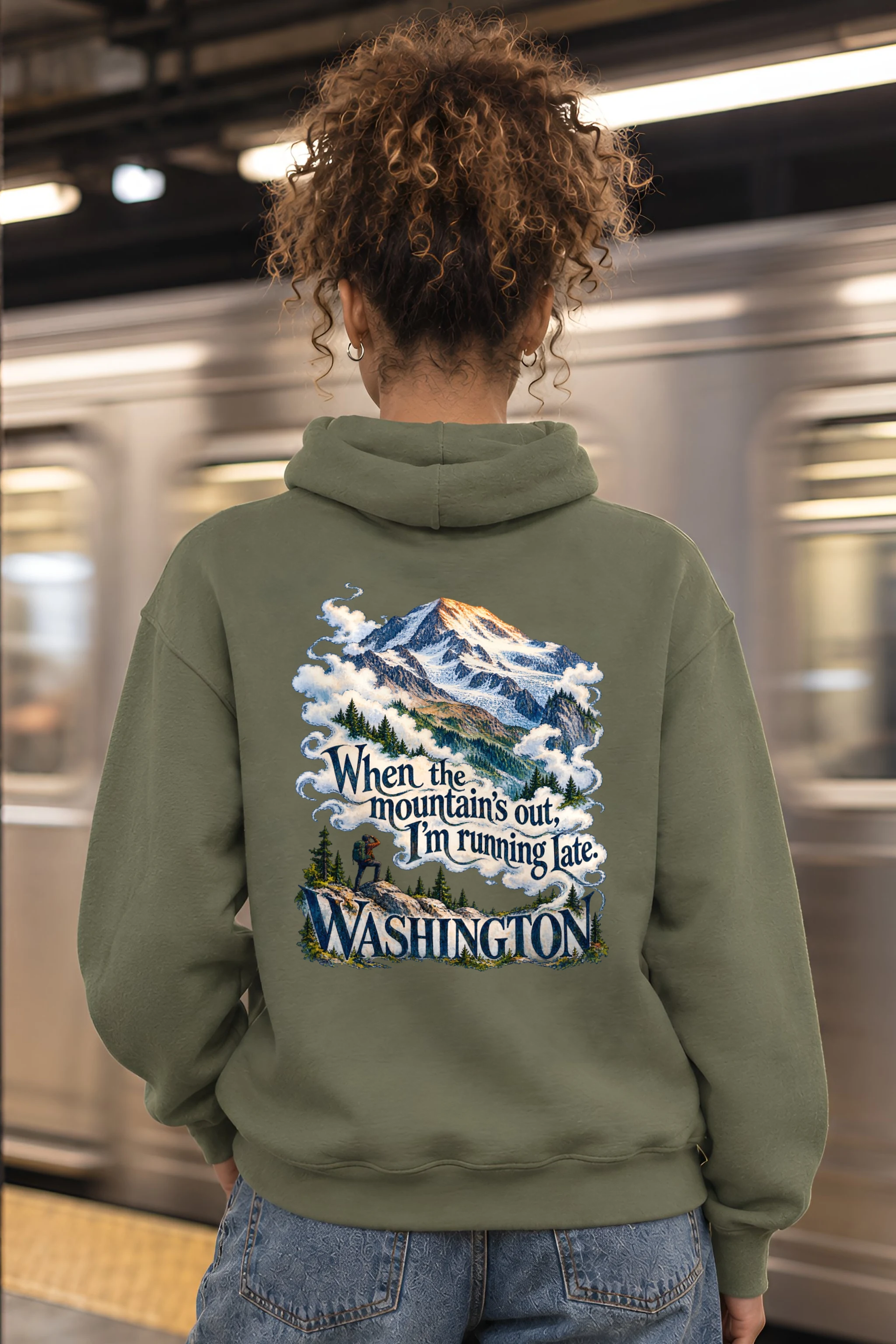 "When the Mountain's Out" Unisex Pullover Hoodie