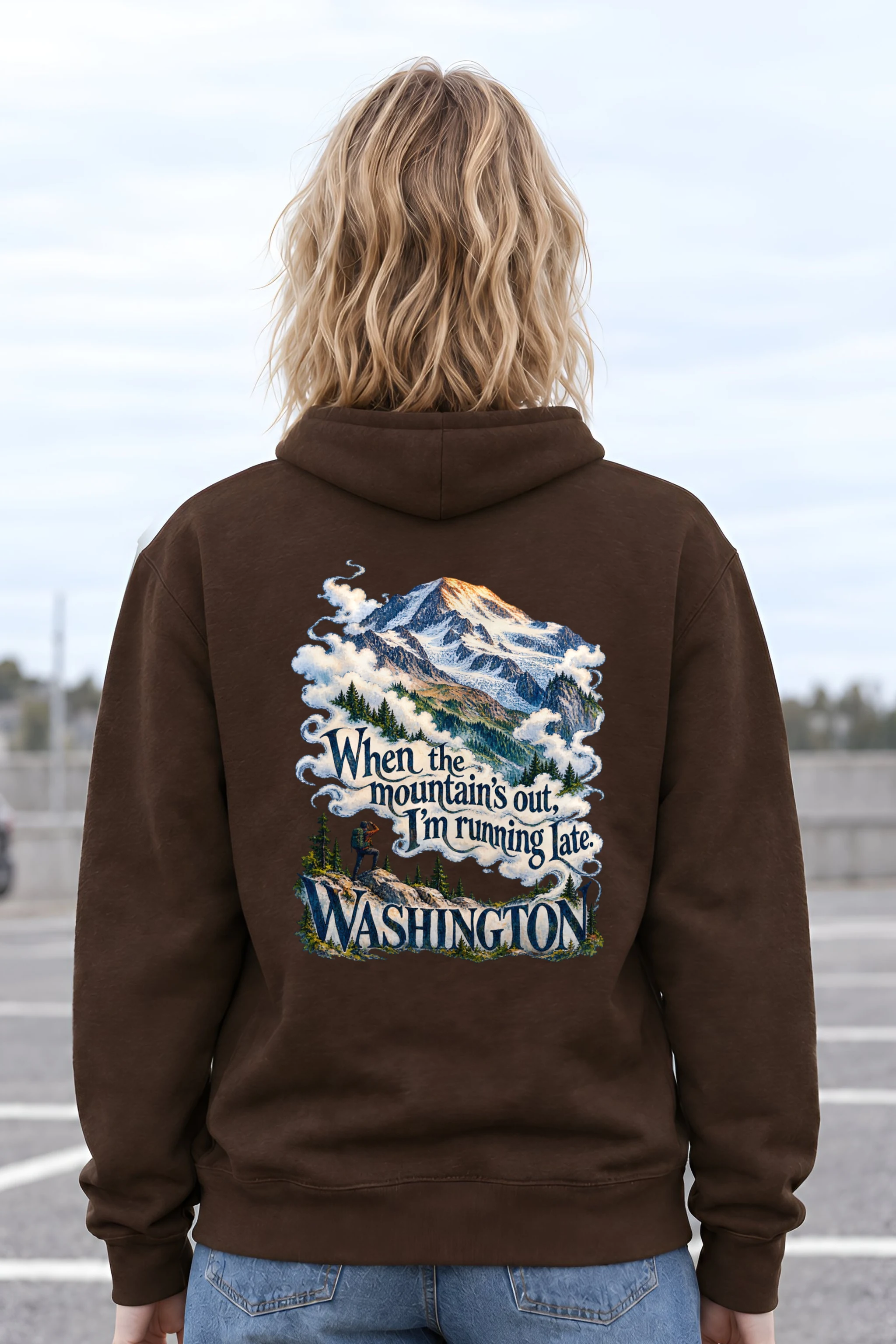 "When the Mountain's Out" Unisex Pullover Hoodie