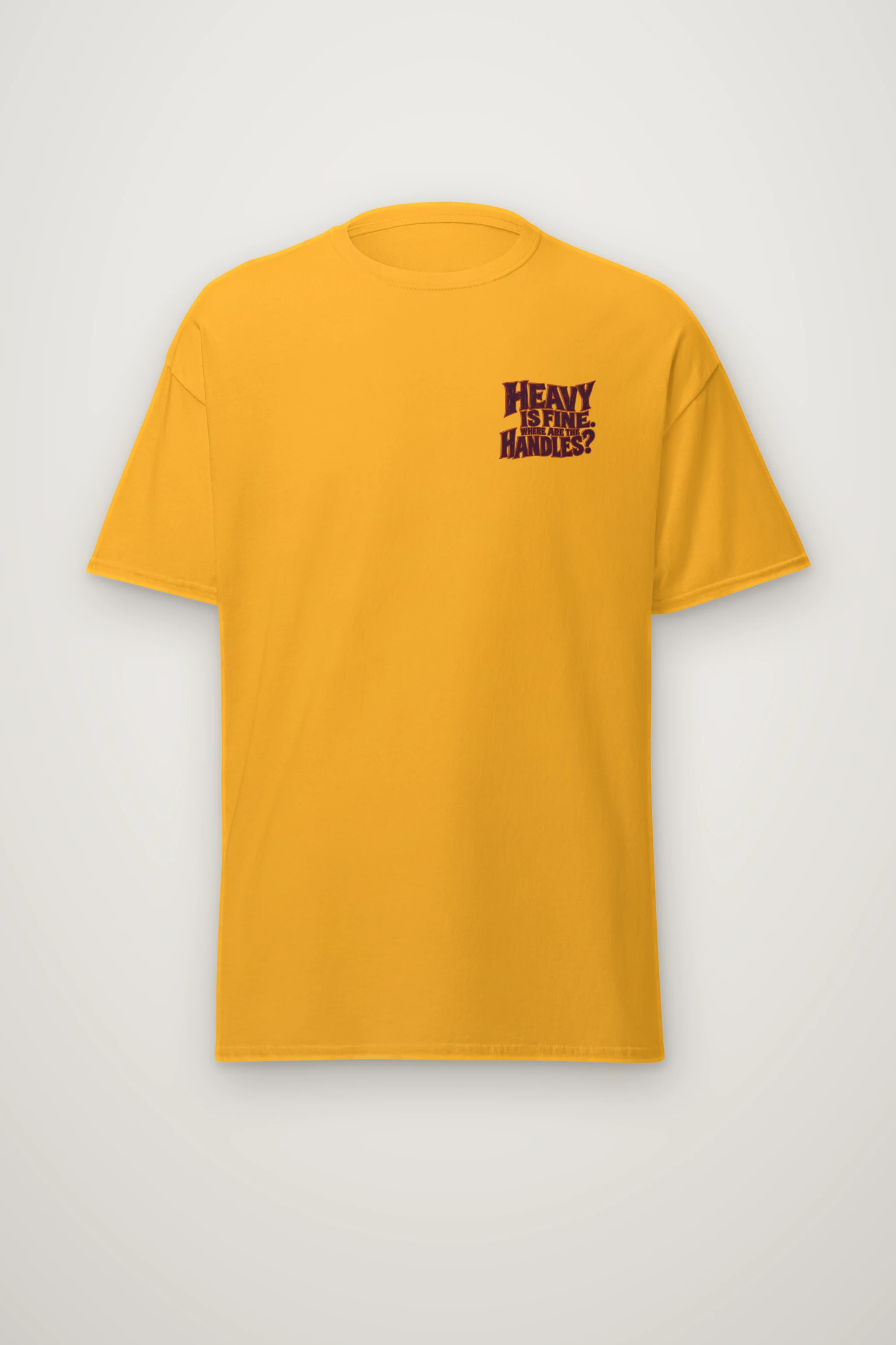 "Where Are the Handles?" Heavyweight Unisex Crewneck T-shirt