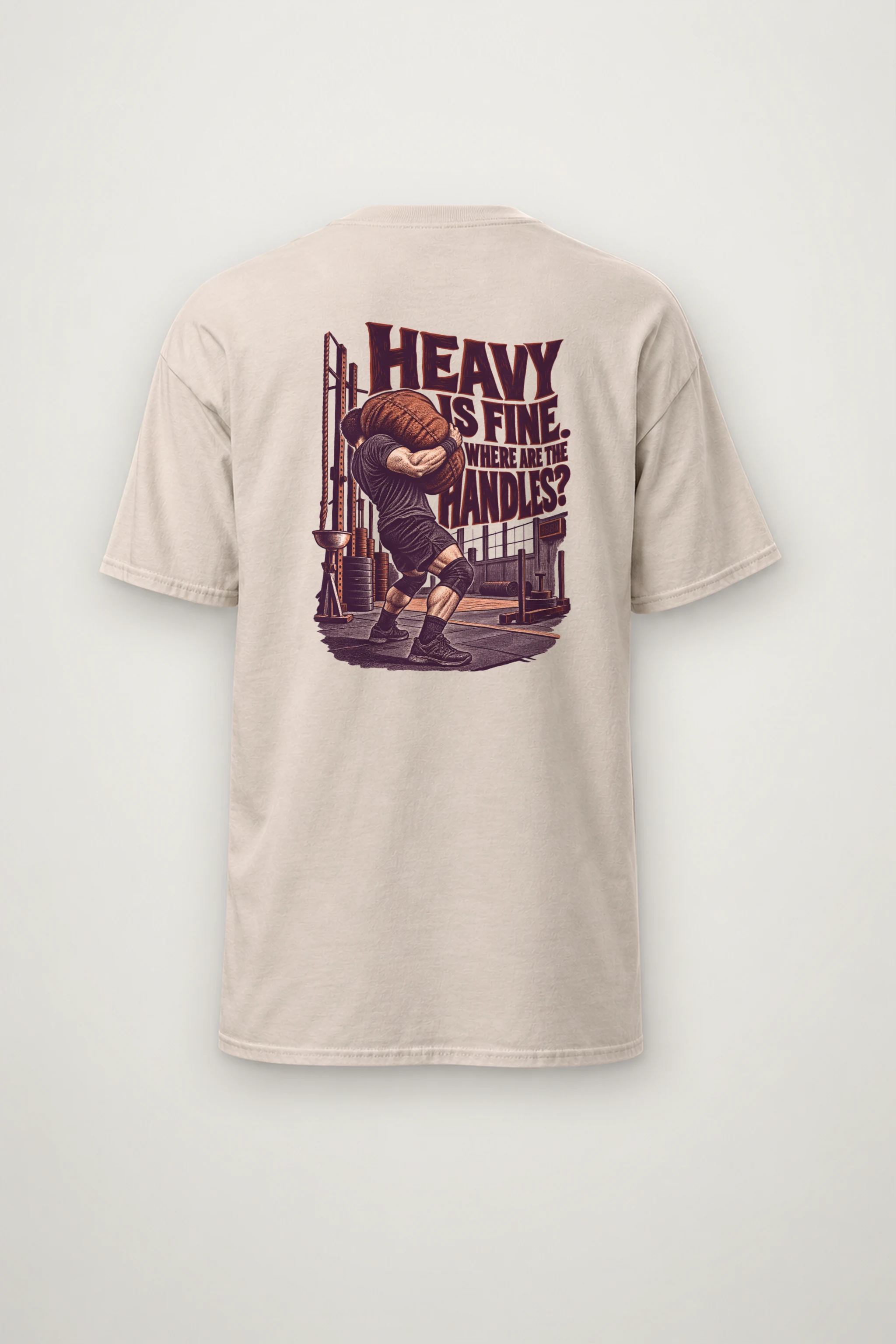 "Where Are the Handles?" Heavyweight Unisex Crewneck T-shirt