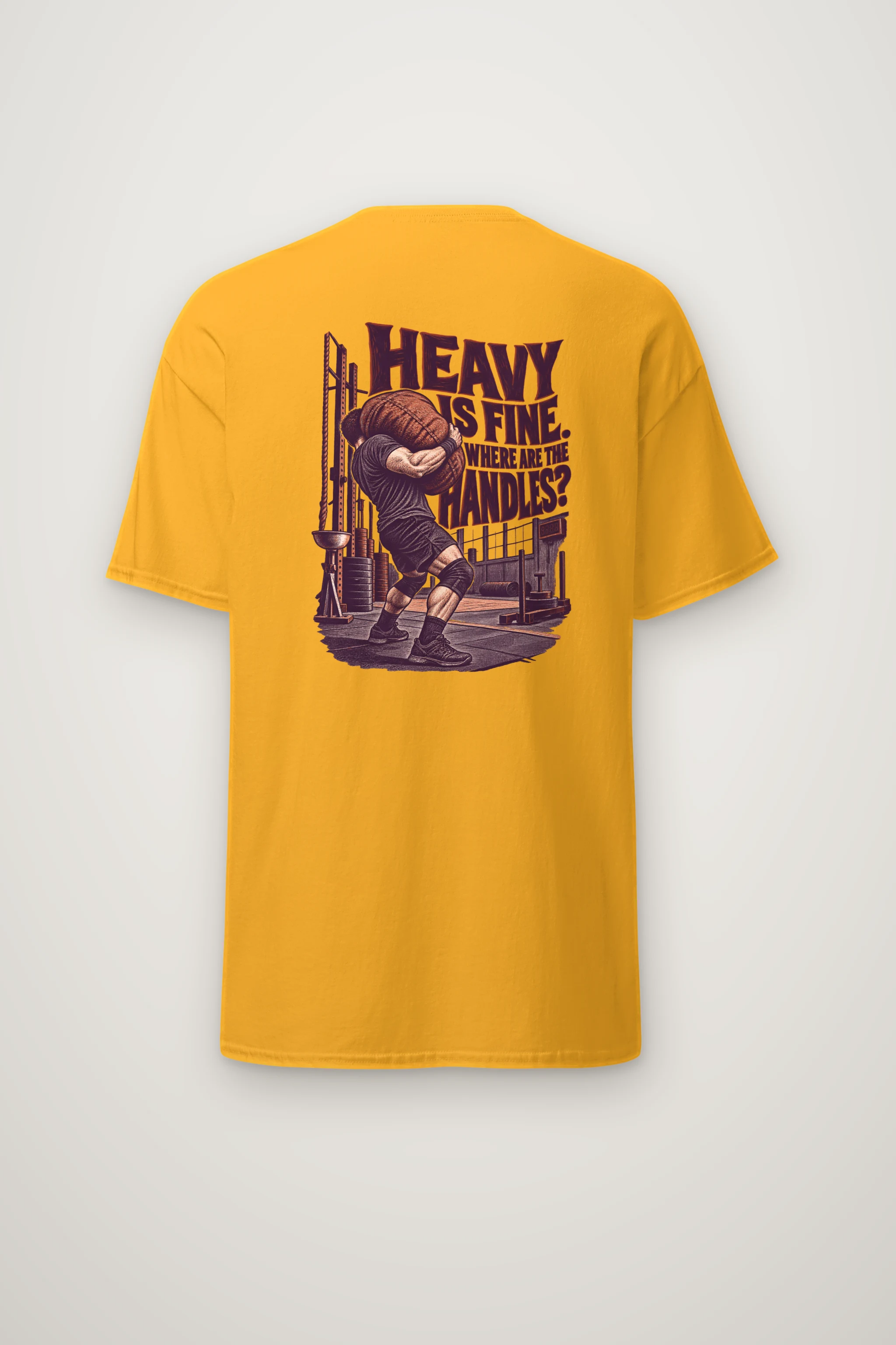 "Where Are the Handles?" Heavyweight Unisex Crewneck T-shirt