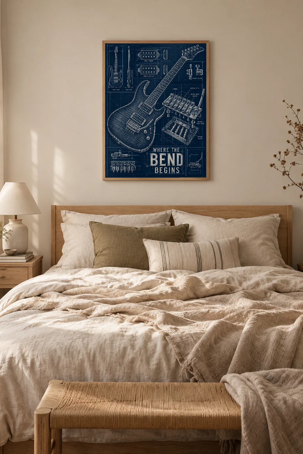 "Where the Bend Begins" Premium Wooden Framed Poster