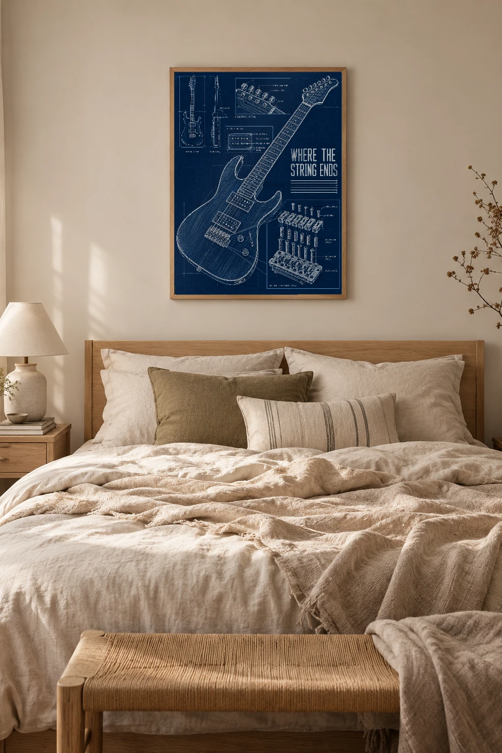 "Where the String Ends" Premium Wooden Framed Poster