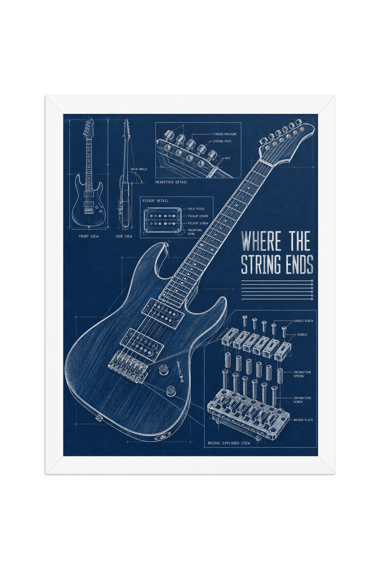 "Where the String Ends" Premium Wooden Framed Poster