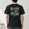 "Where the Whale Breaks Water" Heavyweight Unisex Crewneck T-shirt