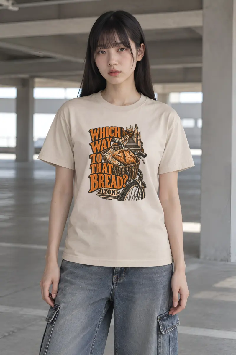 "Which Way to That Bread?" Heavyweight Unisex Crewneck T-shirt