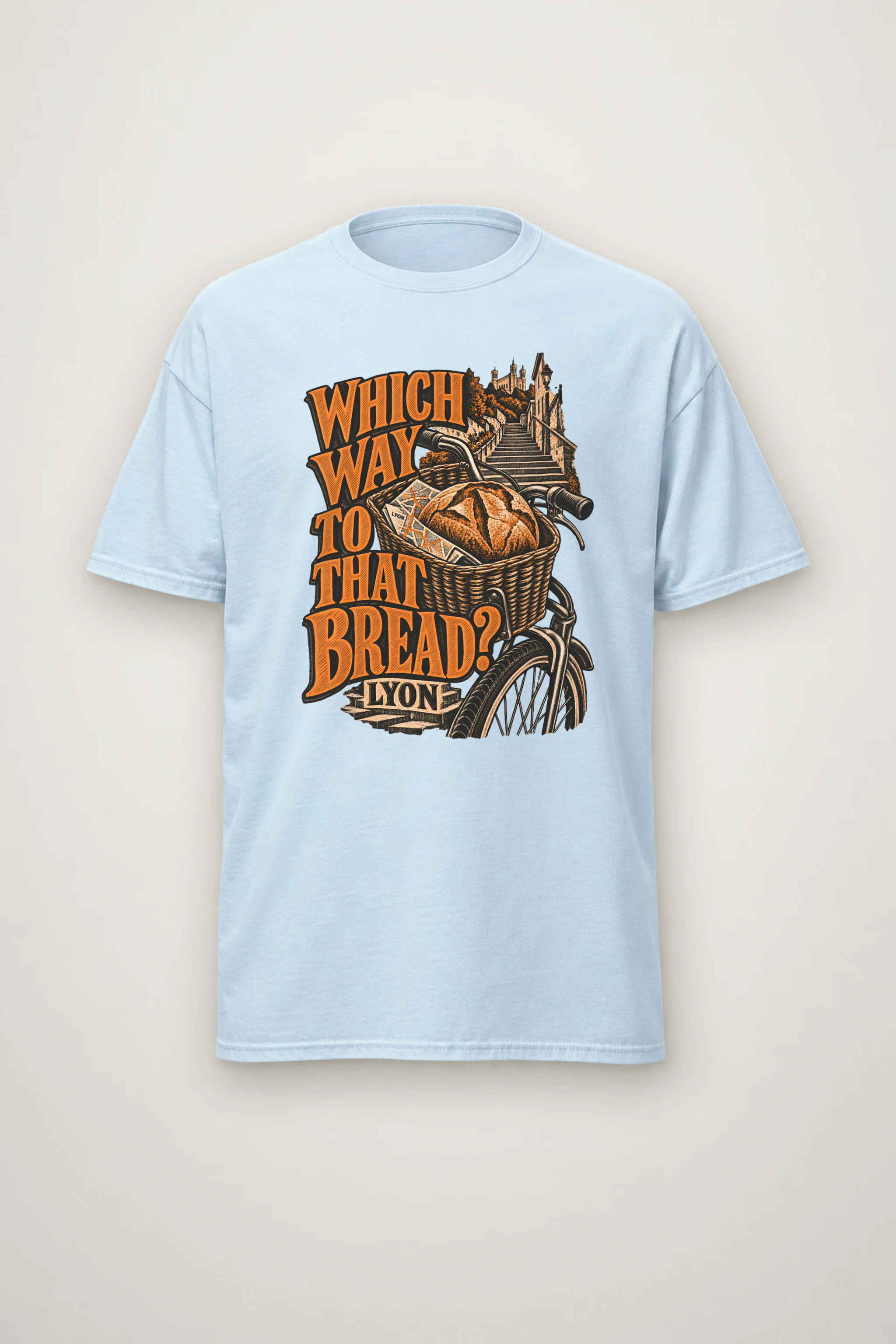 "Which Way to That Bread?" Heavyweight Unisex Crewneck T-shirt