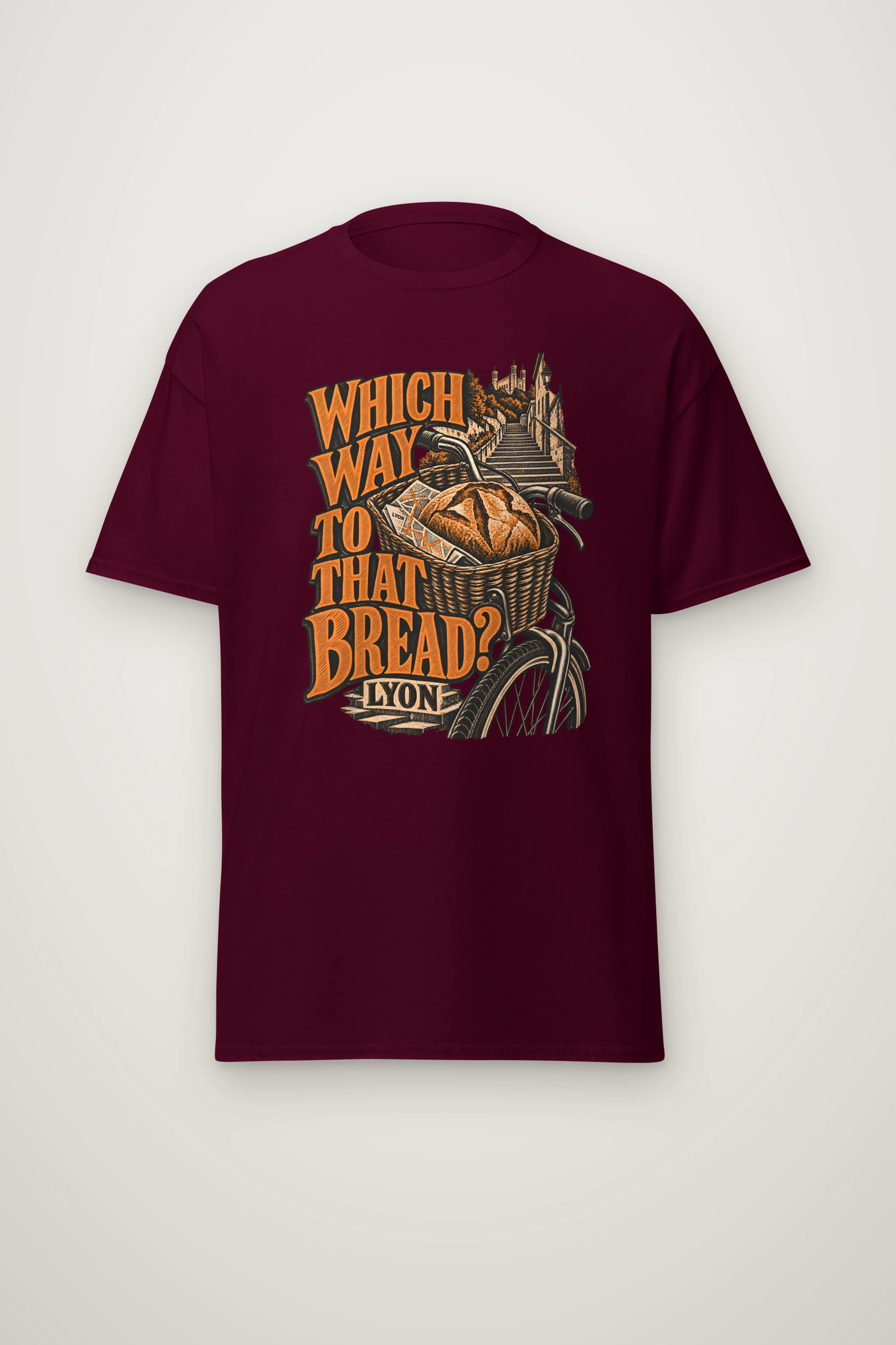 "Which Way to That Bread?" Heavyweight Unisex Crewneck T-shirt