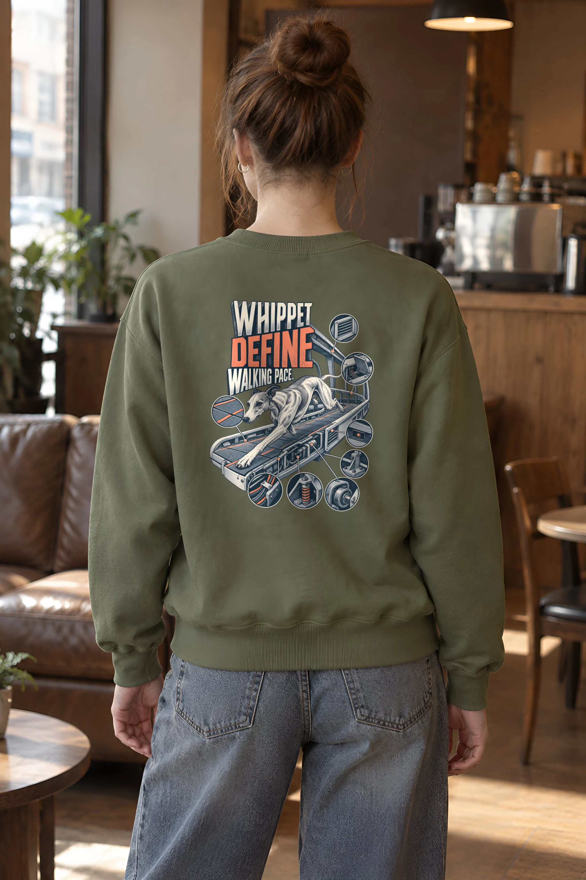 "Whippet Define Walking Pace" Heavy Blend Unisex Crewneck Sweatshirt