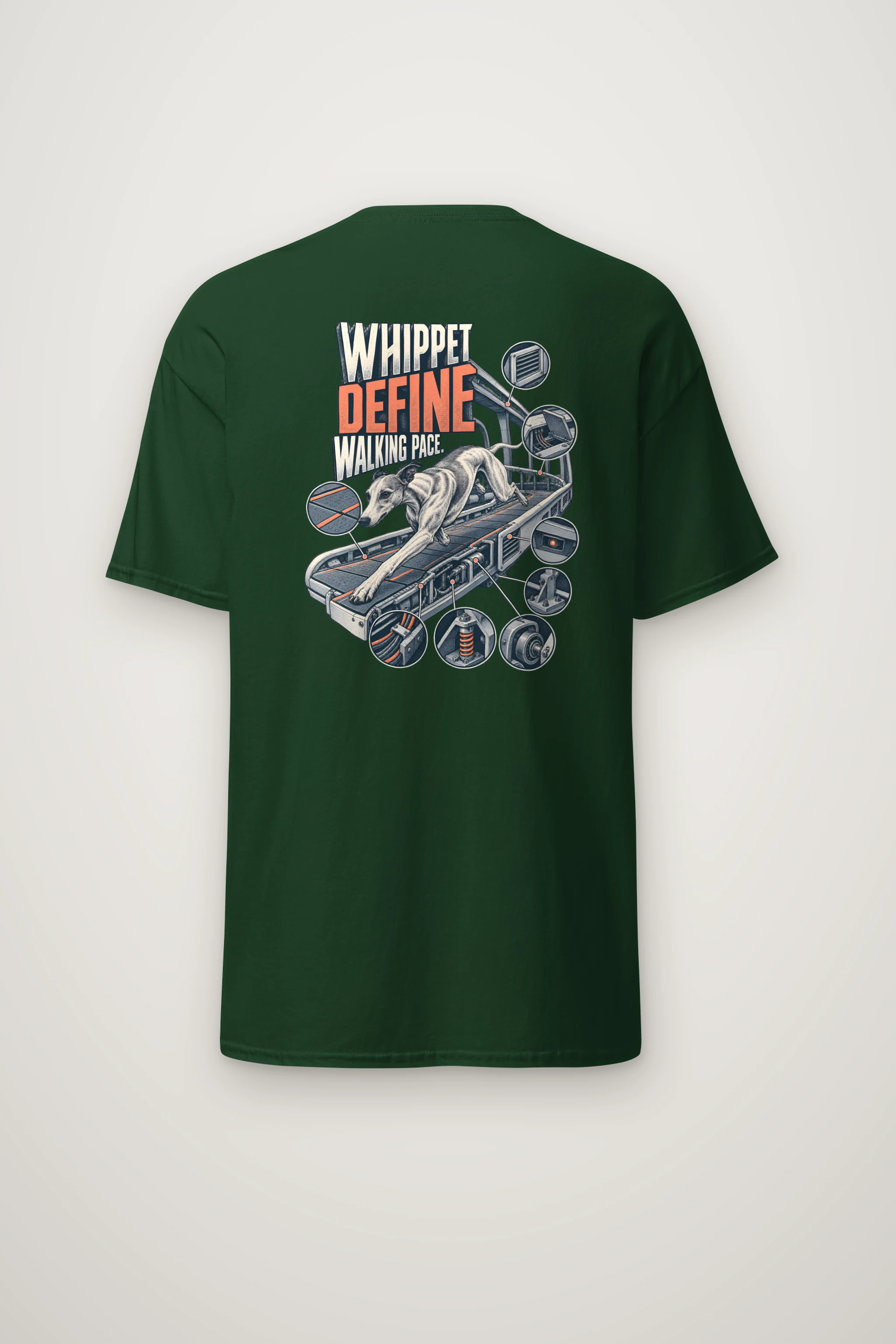 "Whippet Define Walking Pace" Heavyweight Unisex Crewneck T-shirt