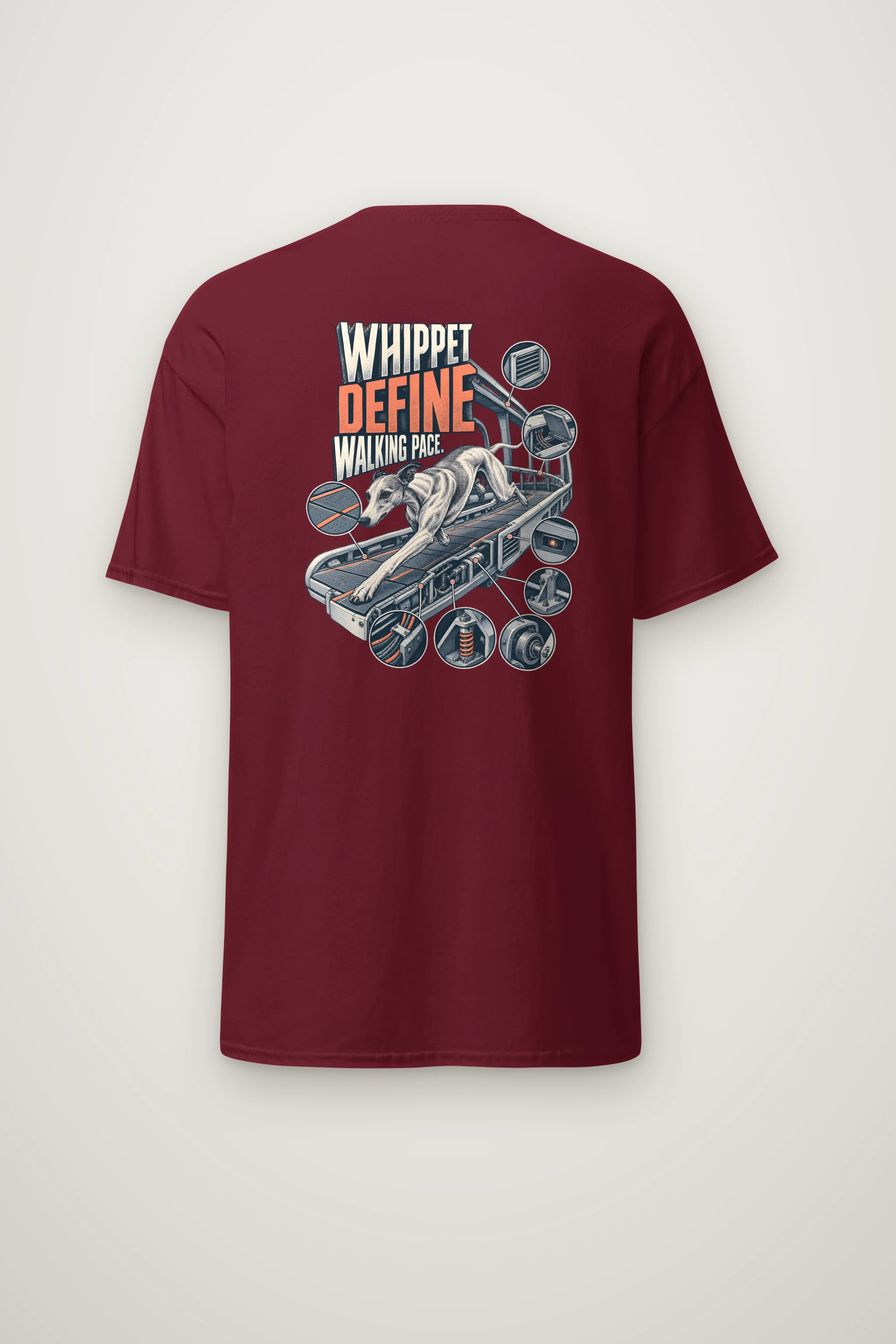 "Whippet Define Walking Pace" Heavyweight Unisex Crewneck T-shirt