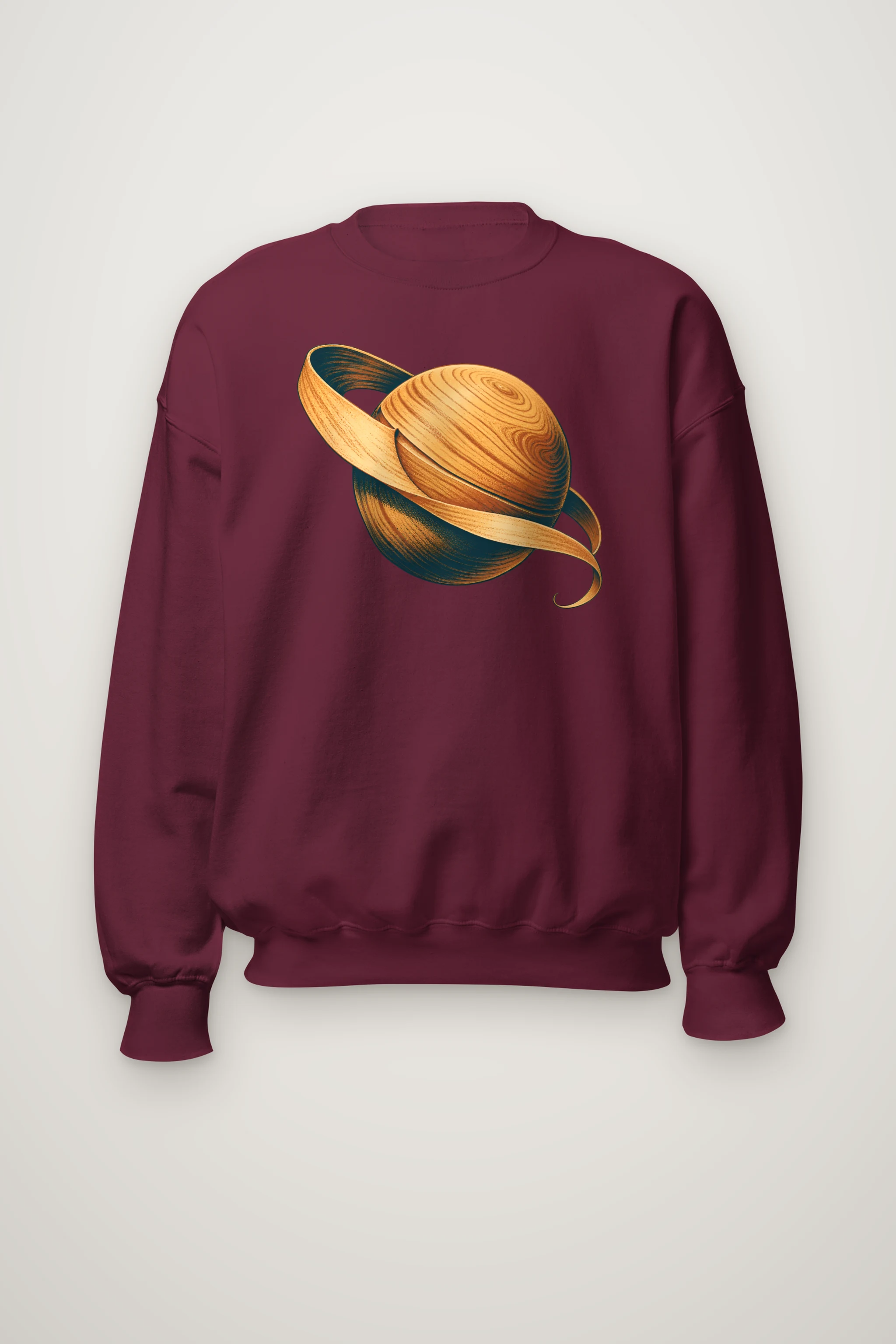 "Whittled Wood Saturn" Heavy Blend Unisex Crewneck Sweatshirt