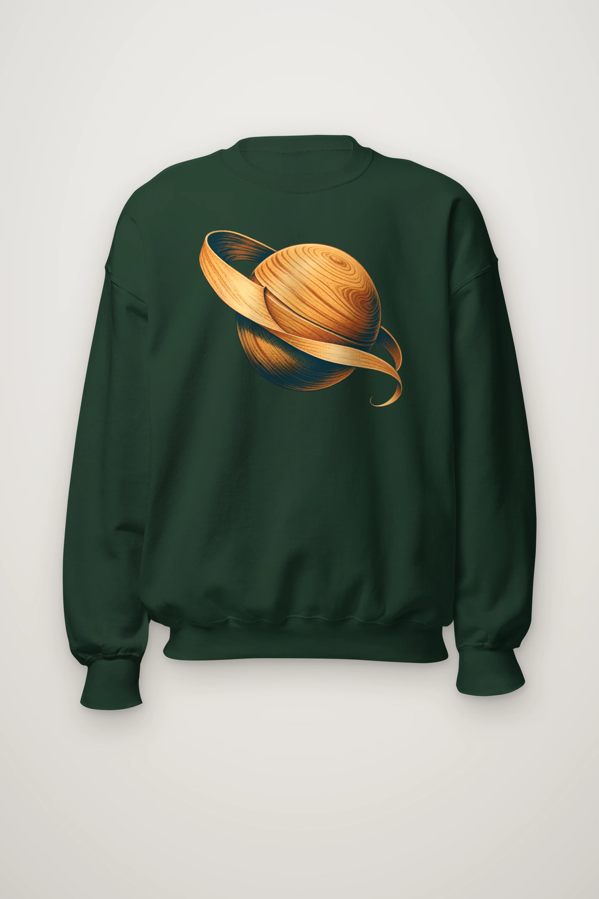 "Whittled Wood Saturn" Heavy Blend Unisex Crewneck Sweatshirt