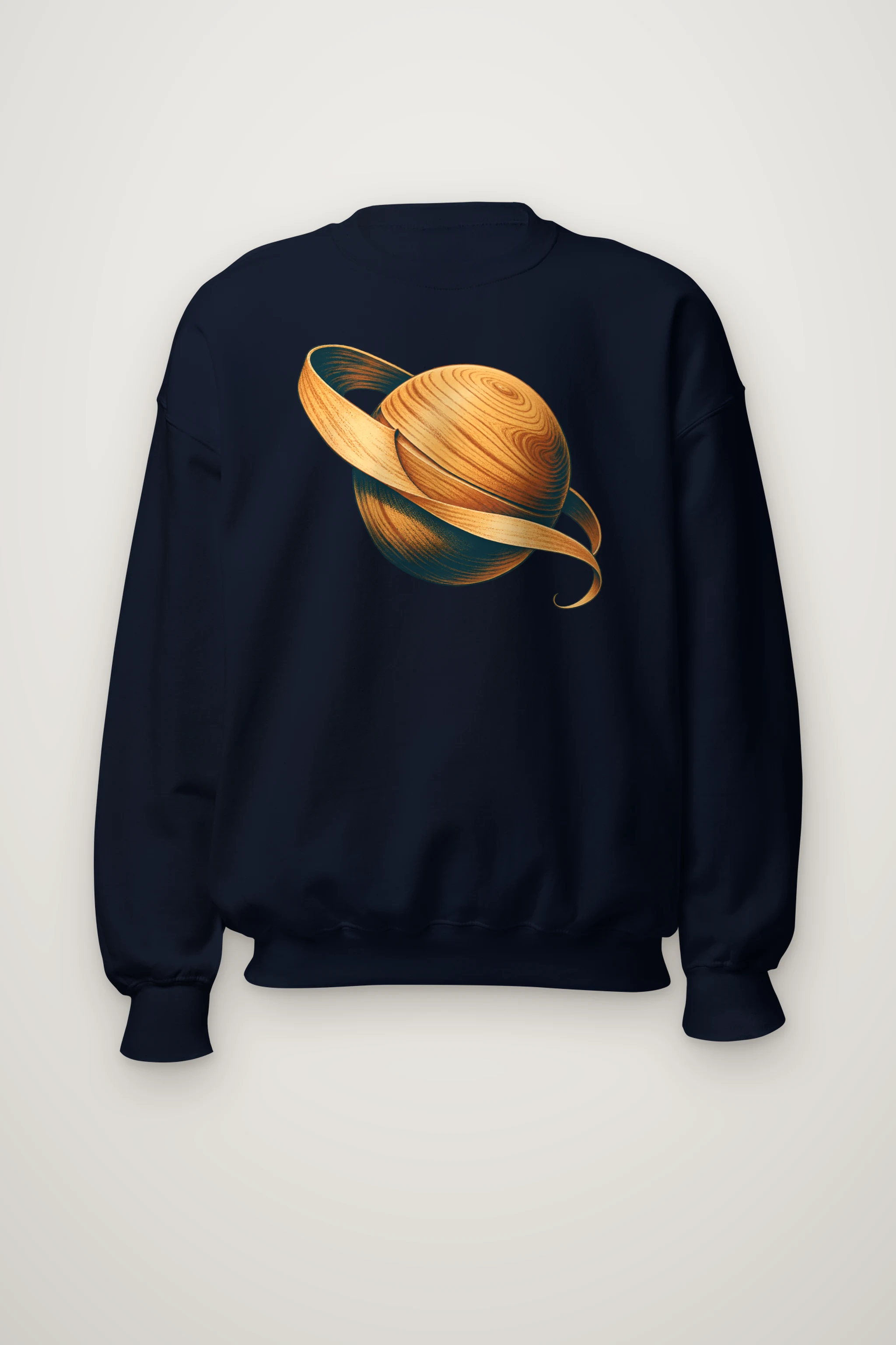 "Whittled Wood Saturn" Heavy Blend Unisex Crewneck Sweatshirt