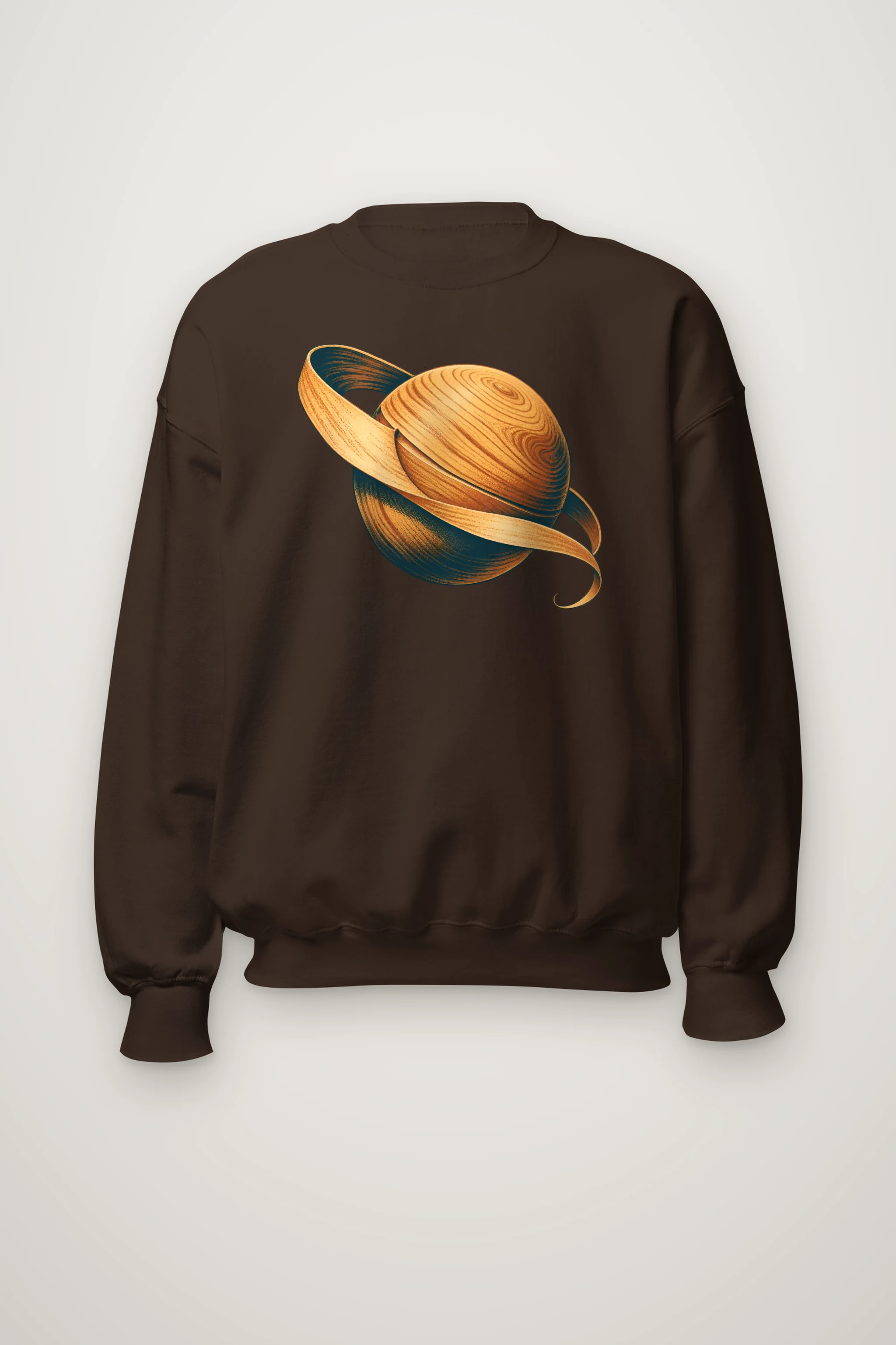 "Whittled Wood Saturn" Heavy Blend Unisex Crewneck Sweatshirt