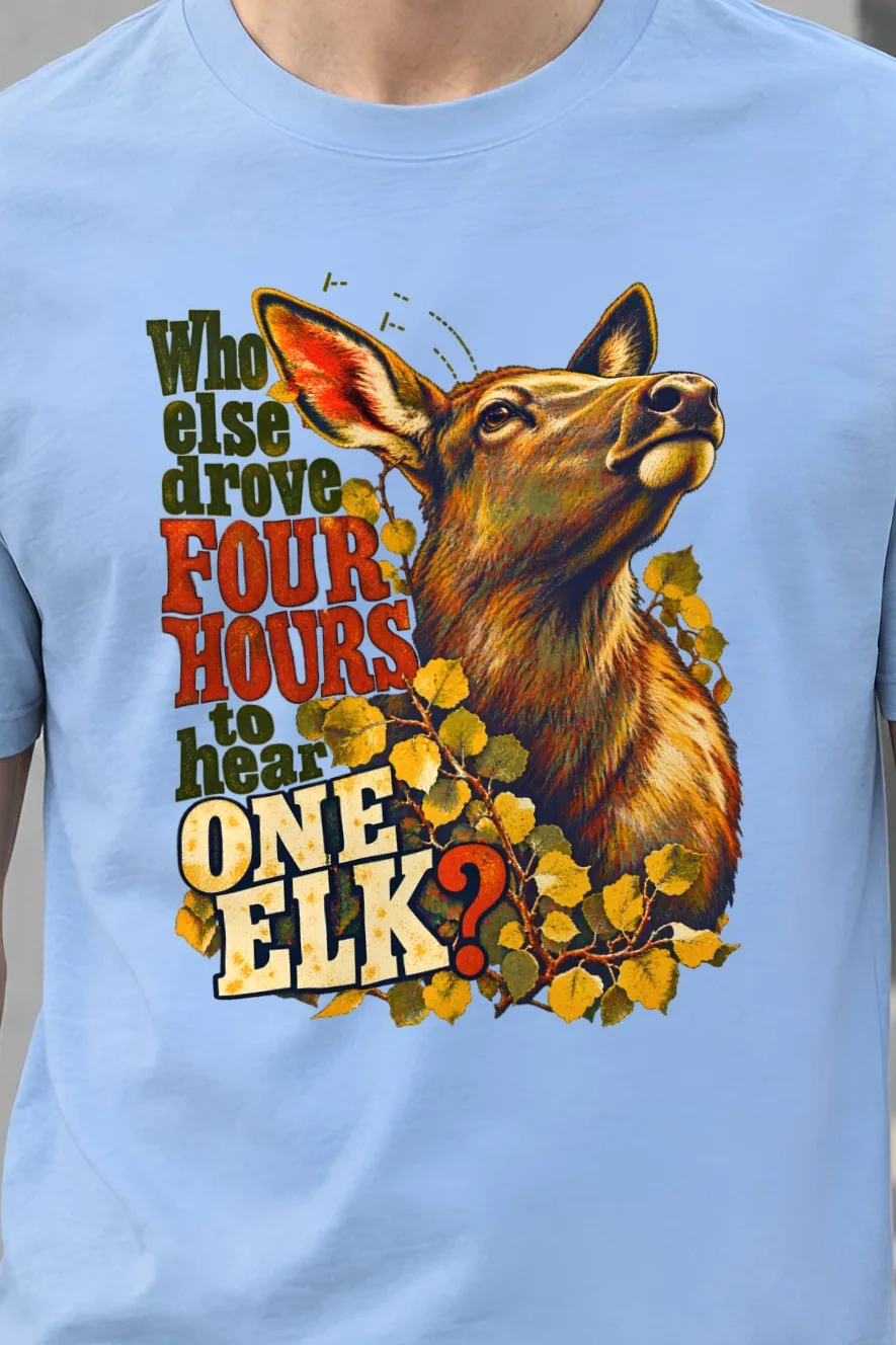 "Who Else Drove Four Hours" Heavyweight Unisex Crewneck T-shirt - the graphic up close