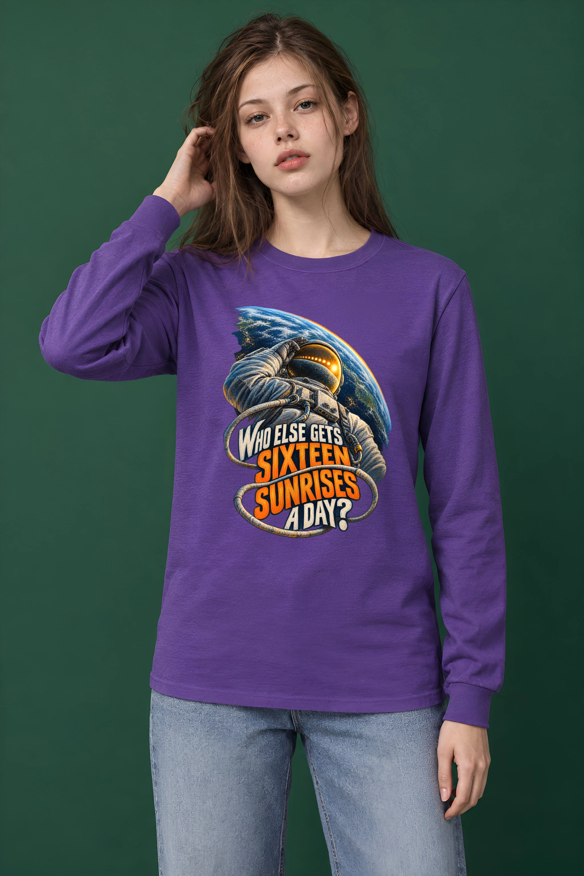 "Who Else Gets Sixteen Sunrises" Unisex Longsleeve T-shirt
