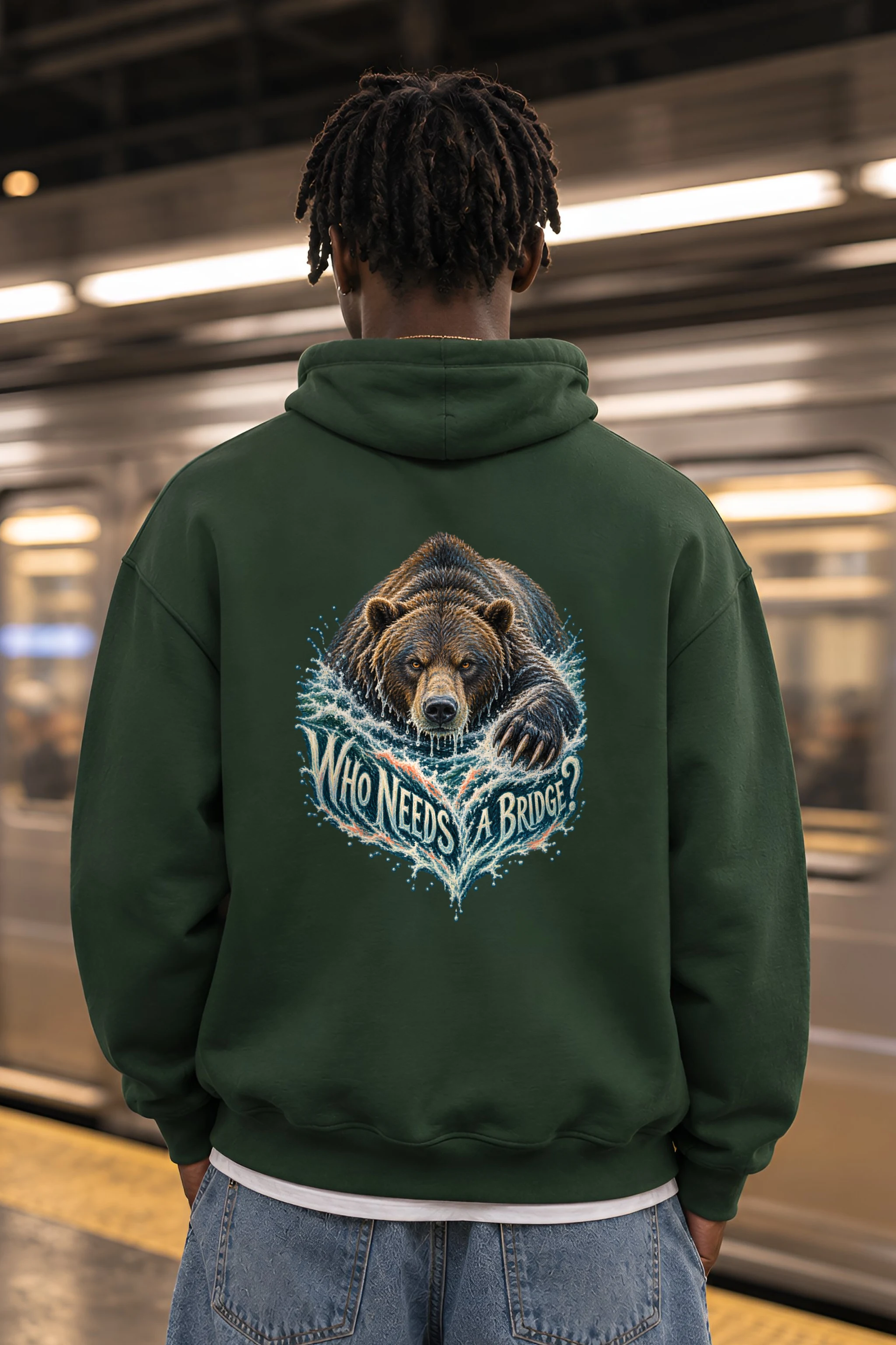"Who Needs A Bridge?" Heavy Blend Unisex Pullover Hoodie