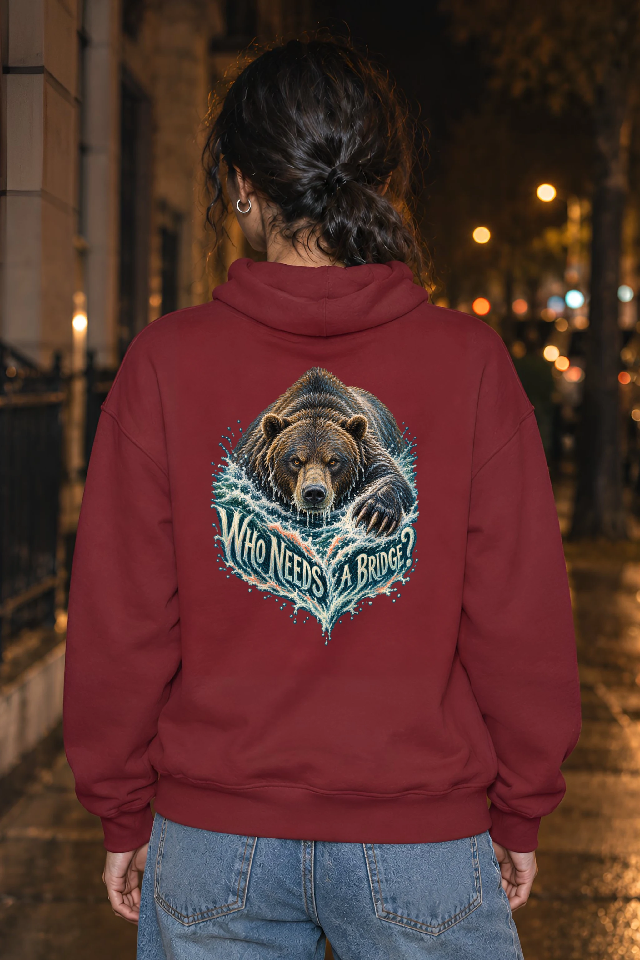 "Who Needs A Bridge?" Heavy Blend Unisex Pullover Hoodie