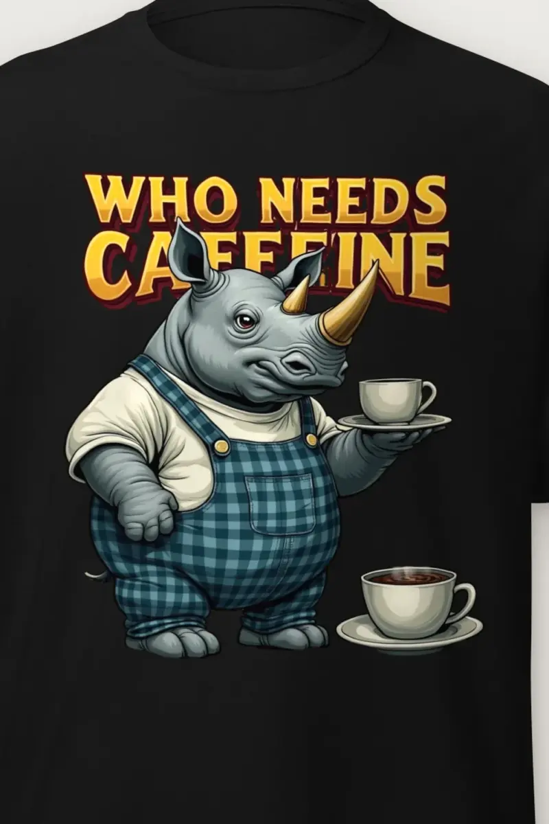 "Who Needs Caffeine" Heavyweight Unisex Crewneck T-shirt