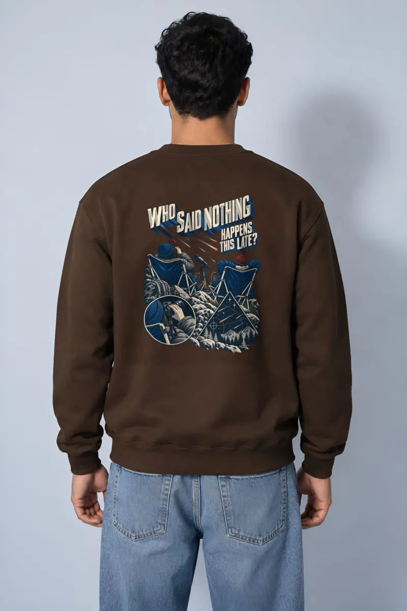 "Who Said Nothing Happens This Late" Heavy Blend Unisex Crewneck Sweatshirt