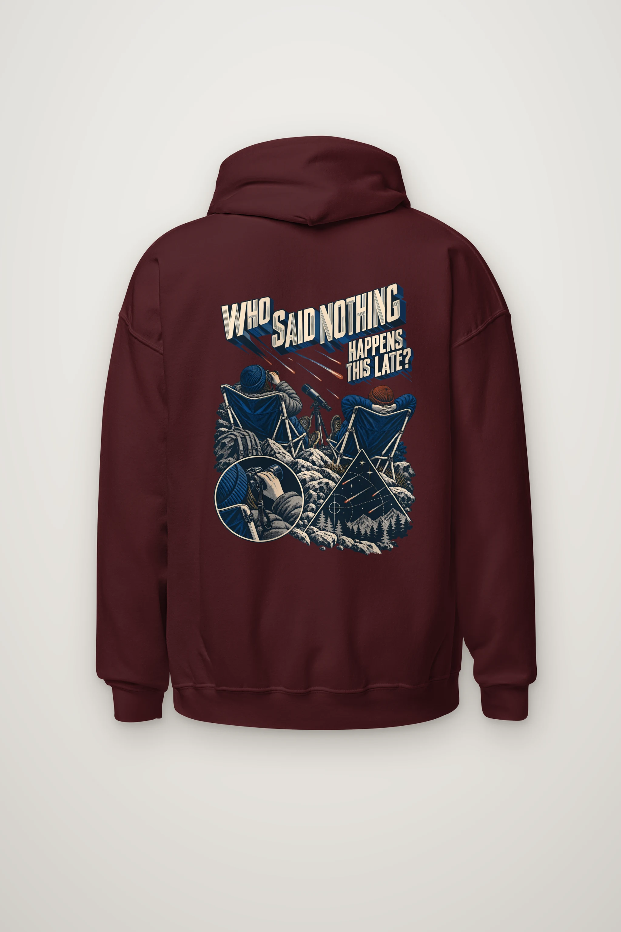 "Who Said Nothing Happens This Late?" Heavy Blend Unisex Pullover Hoodie
