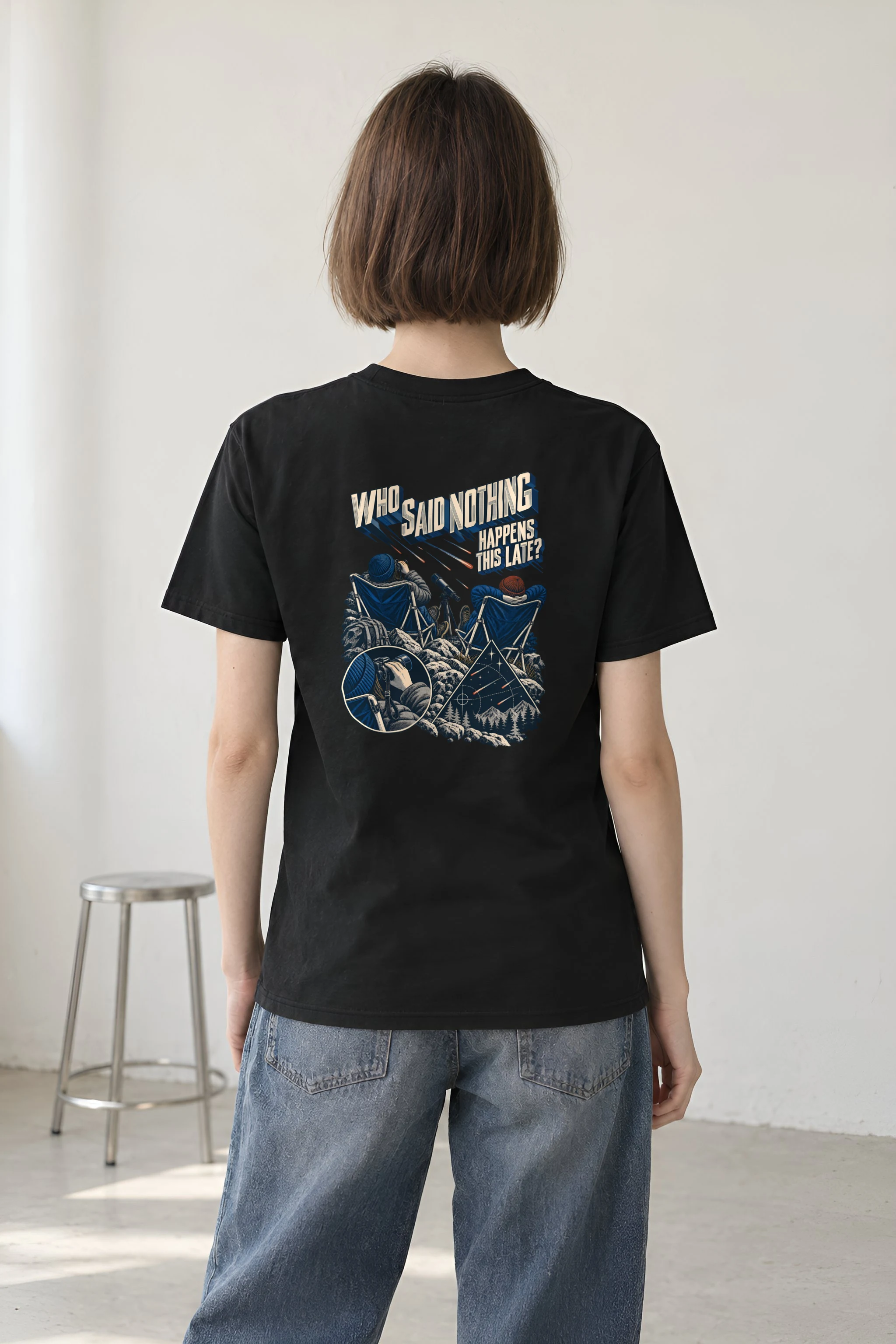 "Who Said Nothing Happens This Late" Heavyweight Unisex Crewneck T-shirt