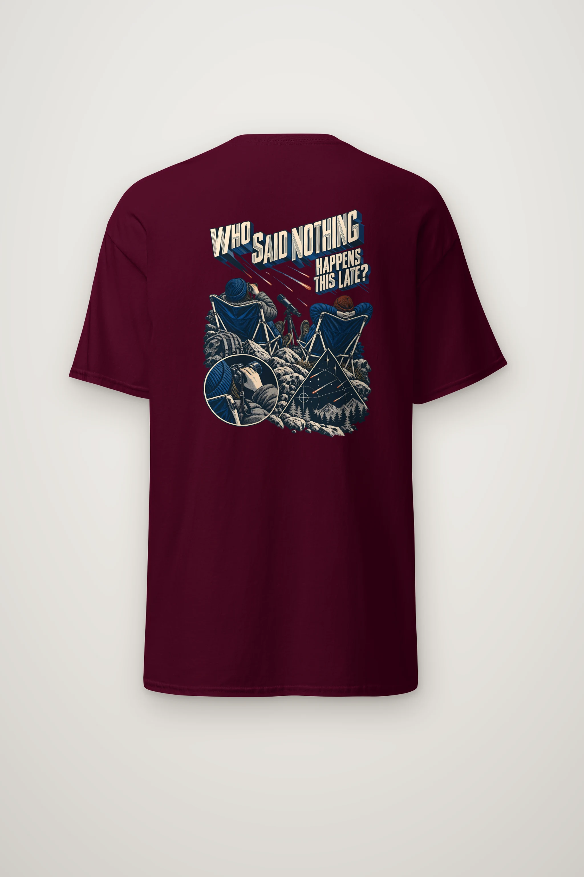 "Who Said Nothing Happens This Late" Heavyweight Unisex Crewneck T-shirt