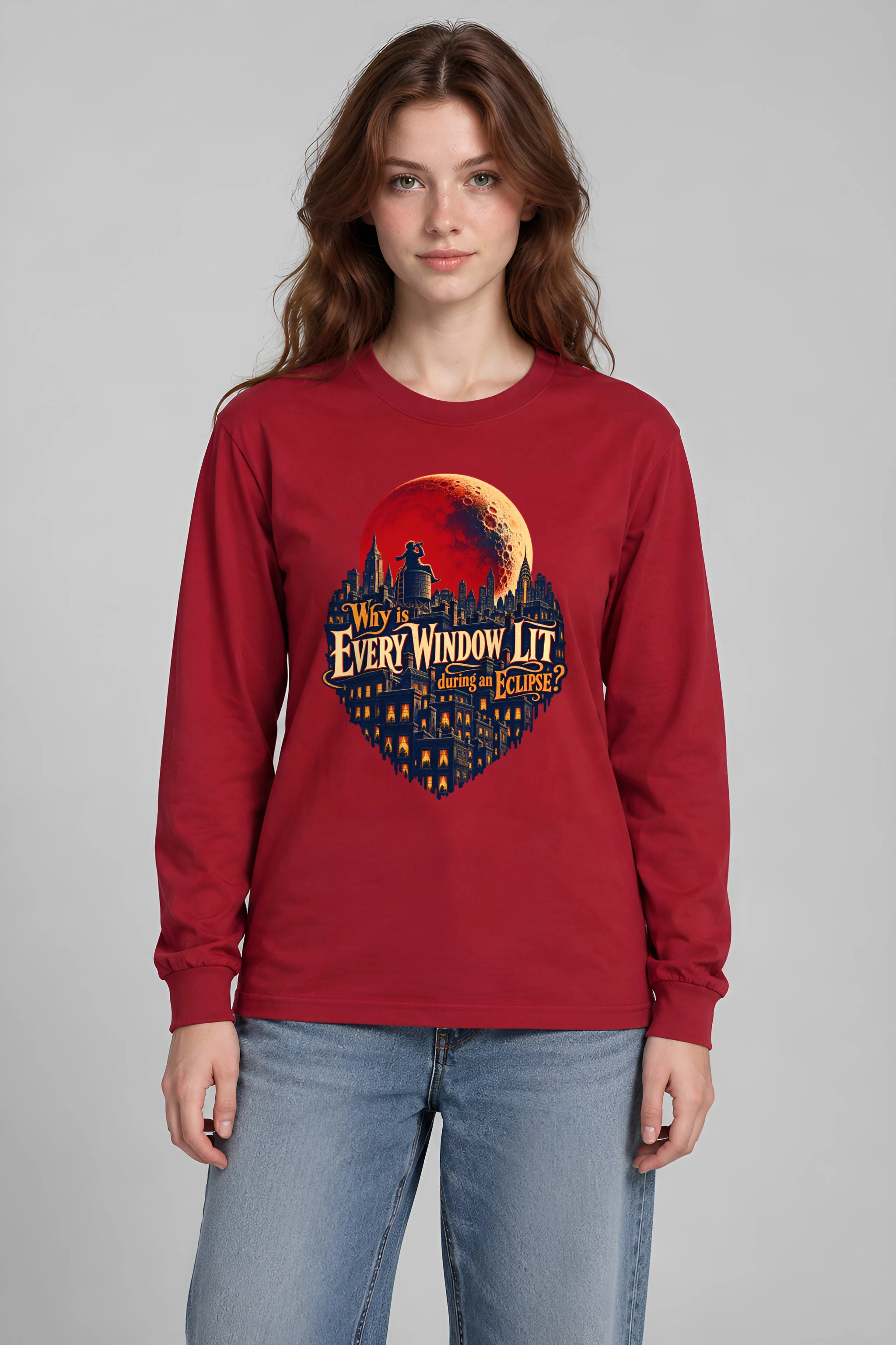 "Why Is Every Window Lit" Unisex Longsleeve T-shirt