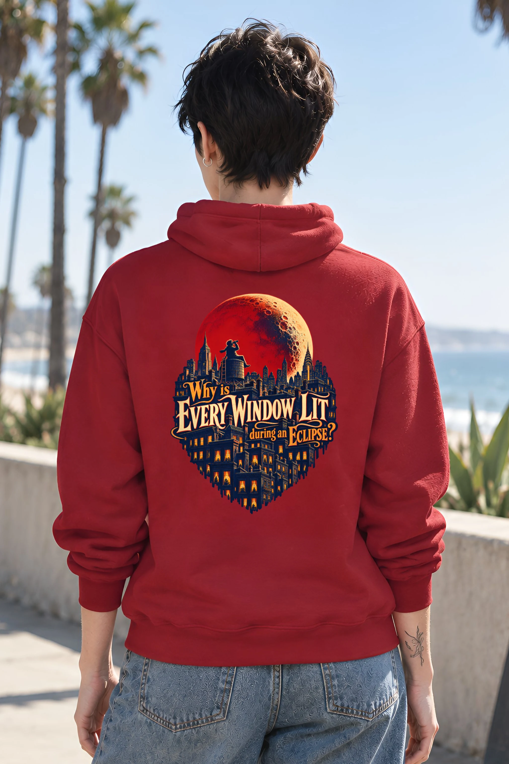 "Why Is Every Window Lit" Unisex Pullover Hoodie