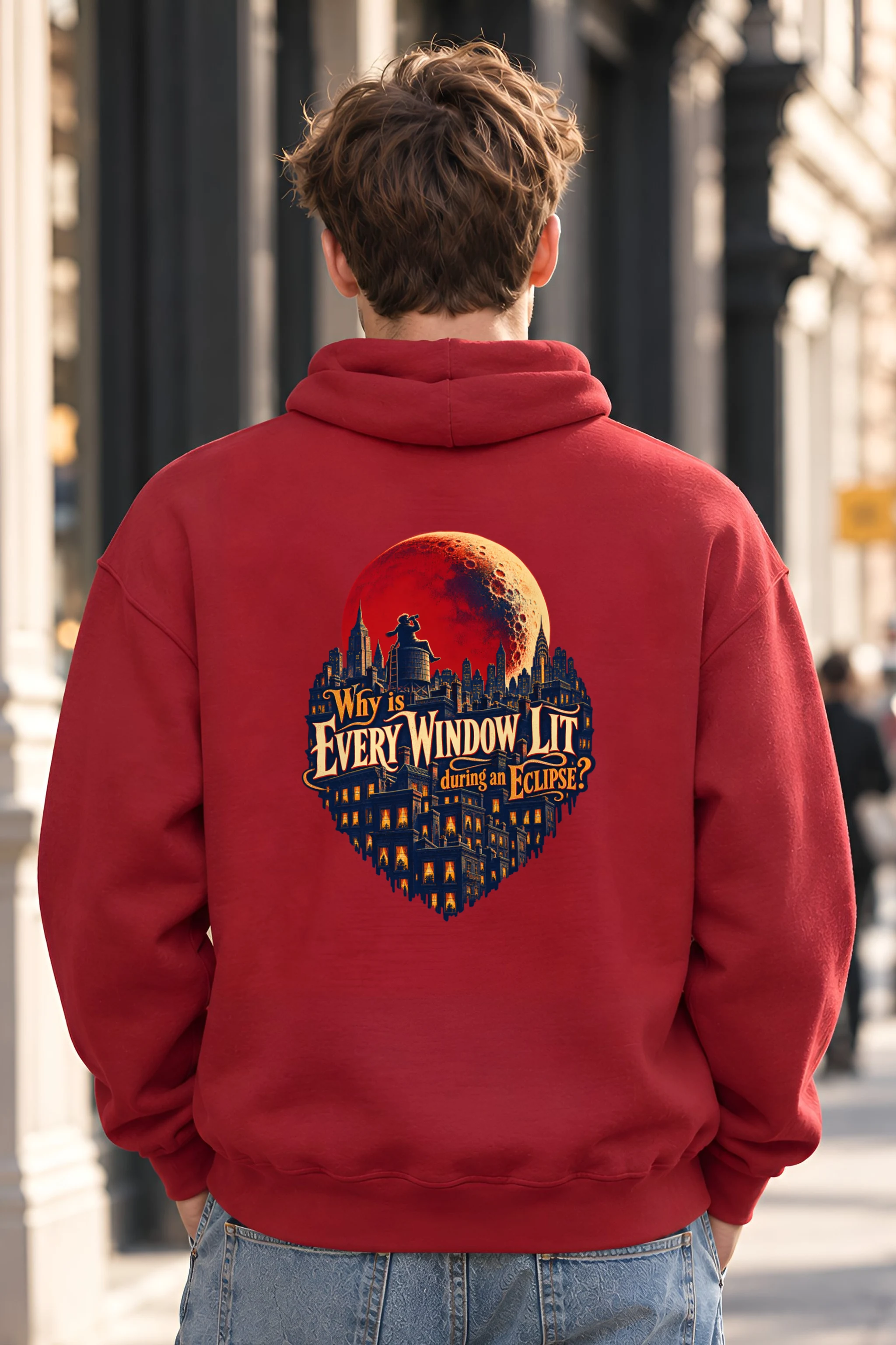 "Why Is Every Window Lit" Unisex Pullover Hoodie