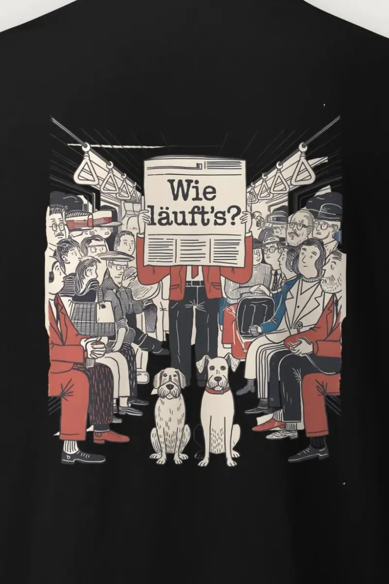 "Wie Läuft’s Subway" Heavyweight Unisex Crewneck T-shirt