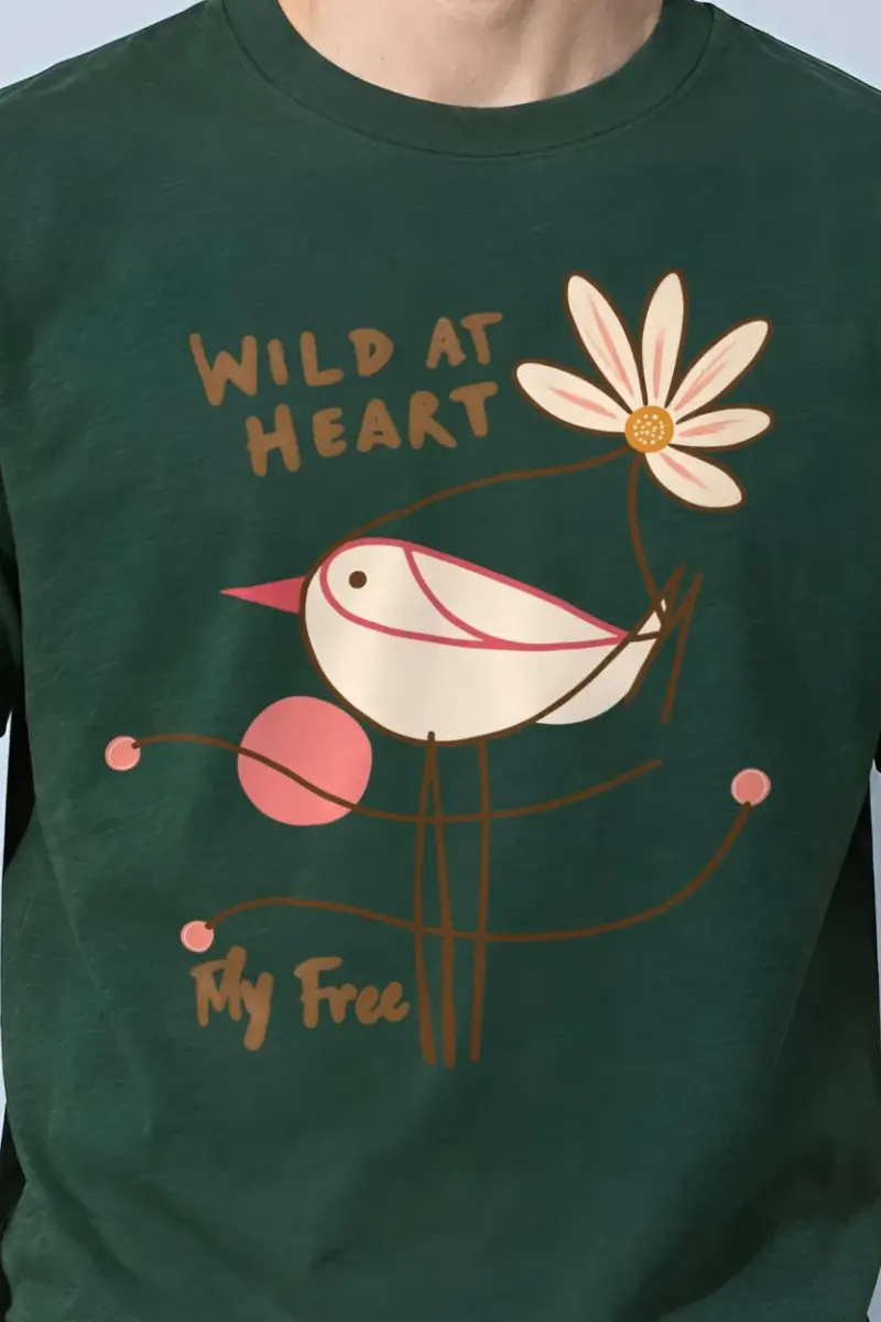 "Wild At Heart" Heavyweight Unisex Crewneck T-shirt