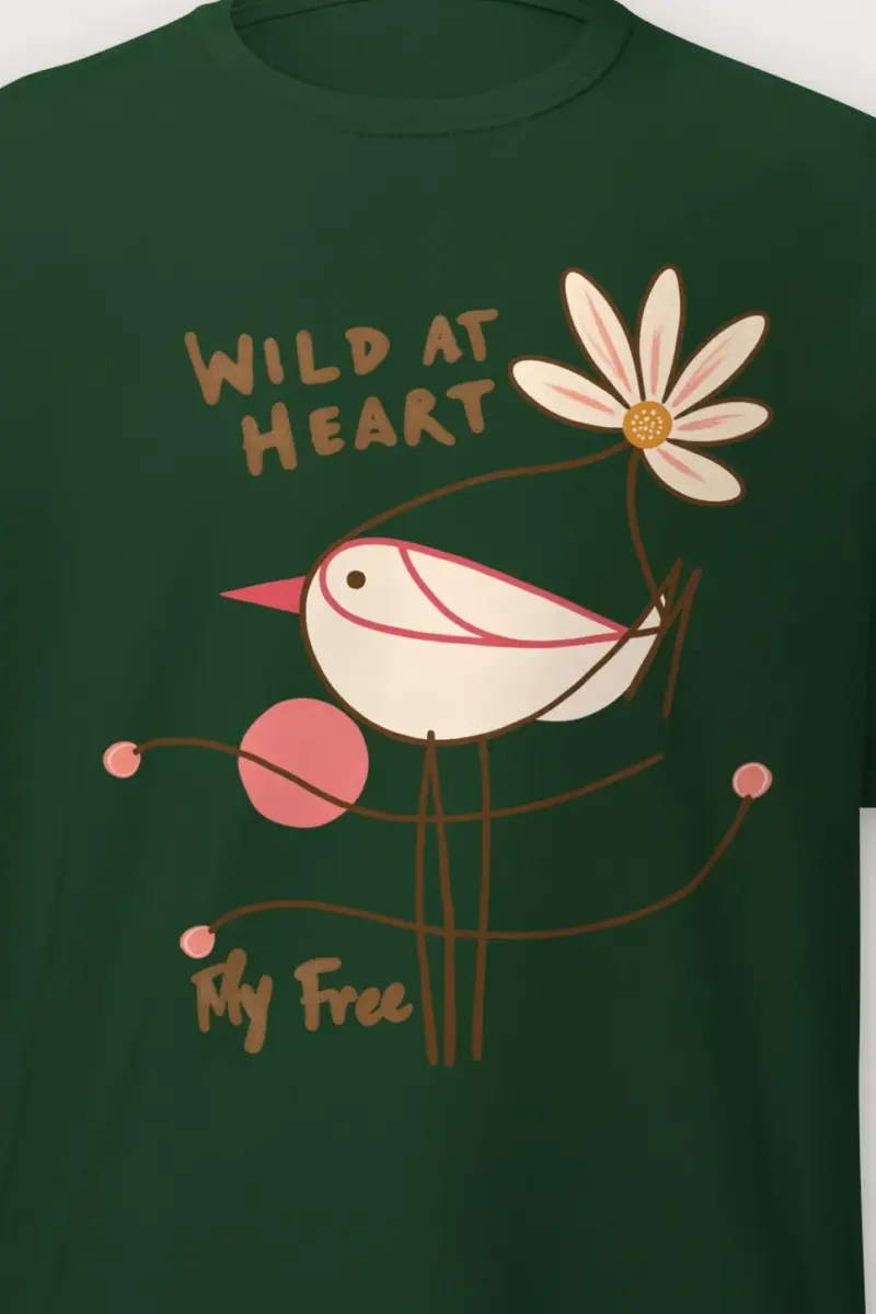 "Wild At Heart" Heavyweight Unisex Crewneck T-shirt