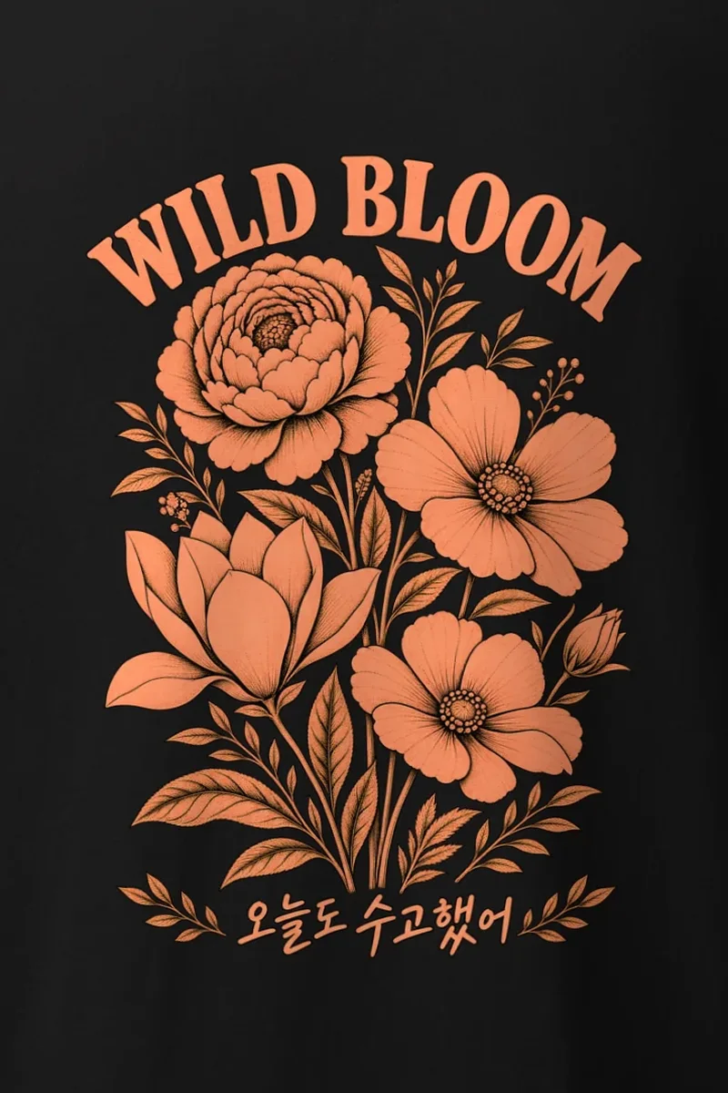 "Wild Bloom Bouquet" Heavyweight Unisex Crewneck T-shirt