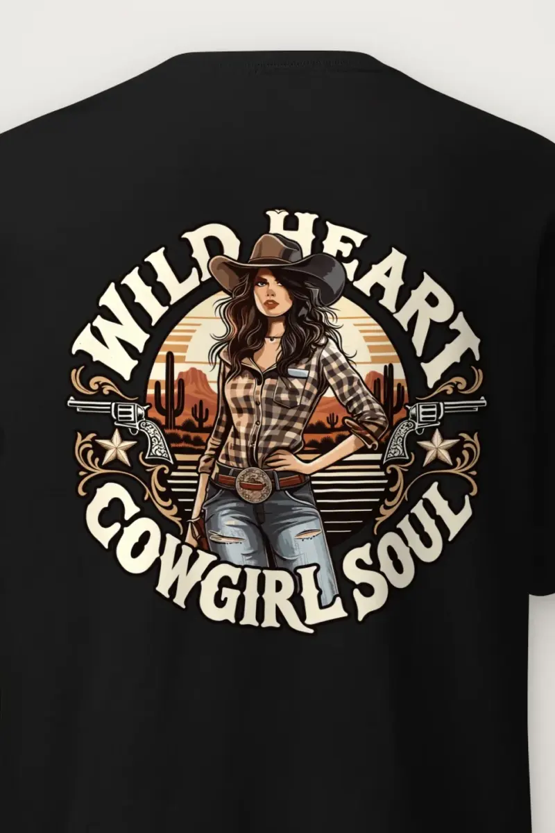 "Wild Heart Cowgirl Soul" Heavyweight Unisex Crewneck T-shirt