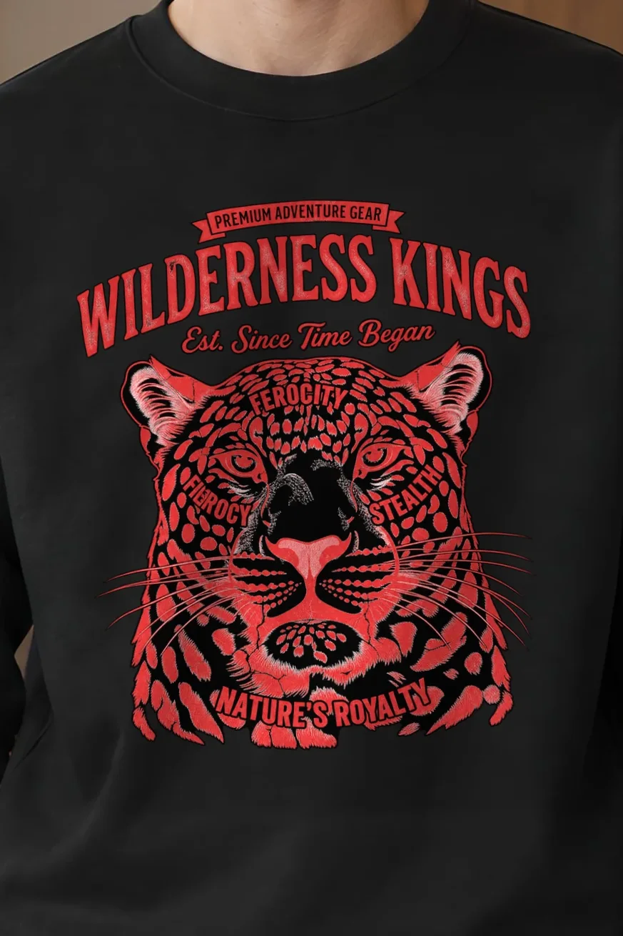 "Wilderness Kings" 1 Crewneck Sweatshirt - the graphic up close