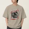 "Window Seat Even In Space" Men's Oversized Heavyweight Crewneck T-Shirt